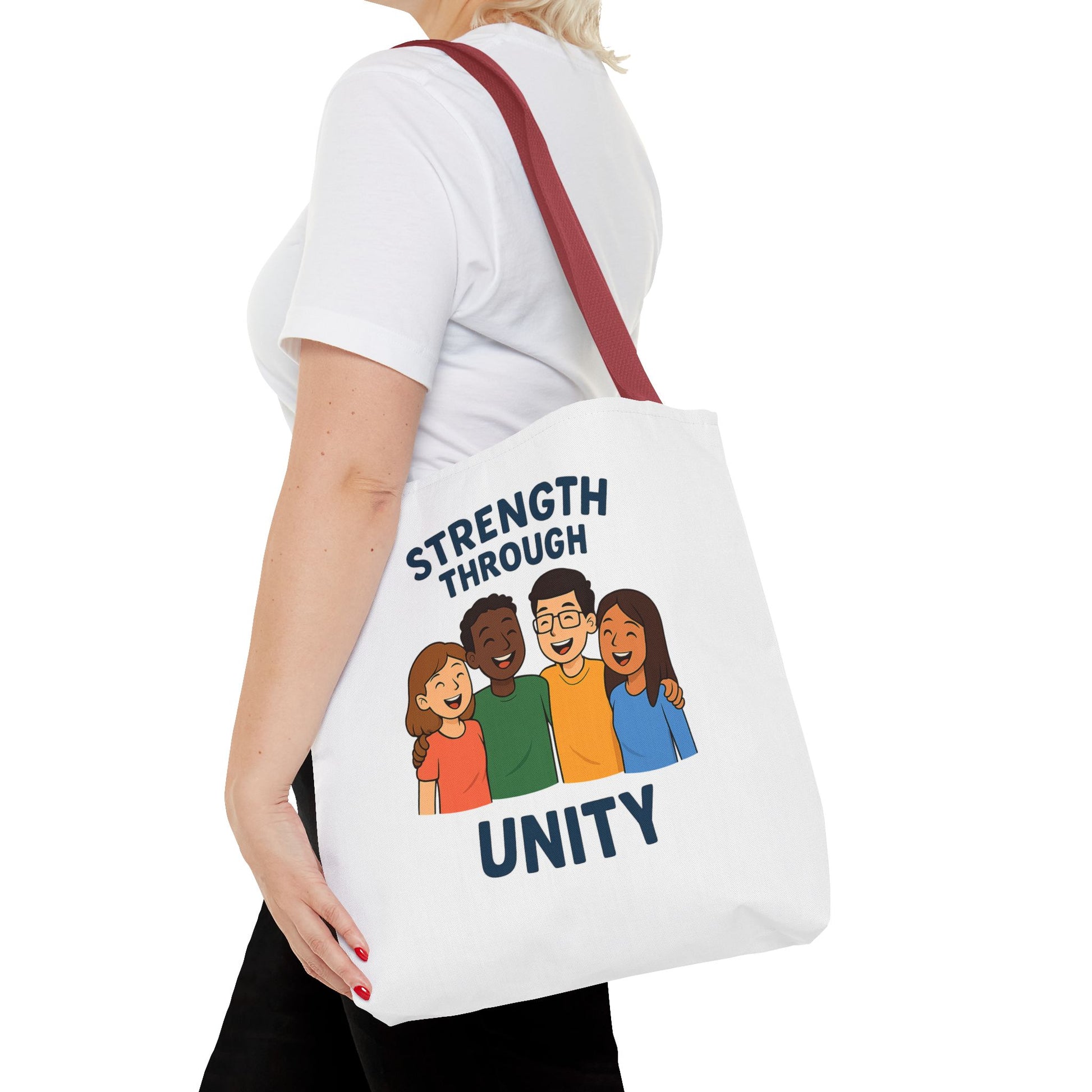 Unity Tote Bag | Strength Through Unity | Eco-Friendly Tote | Gift for Friends | Motivational Carryall | Community Spirit Bag - Wayal Store