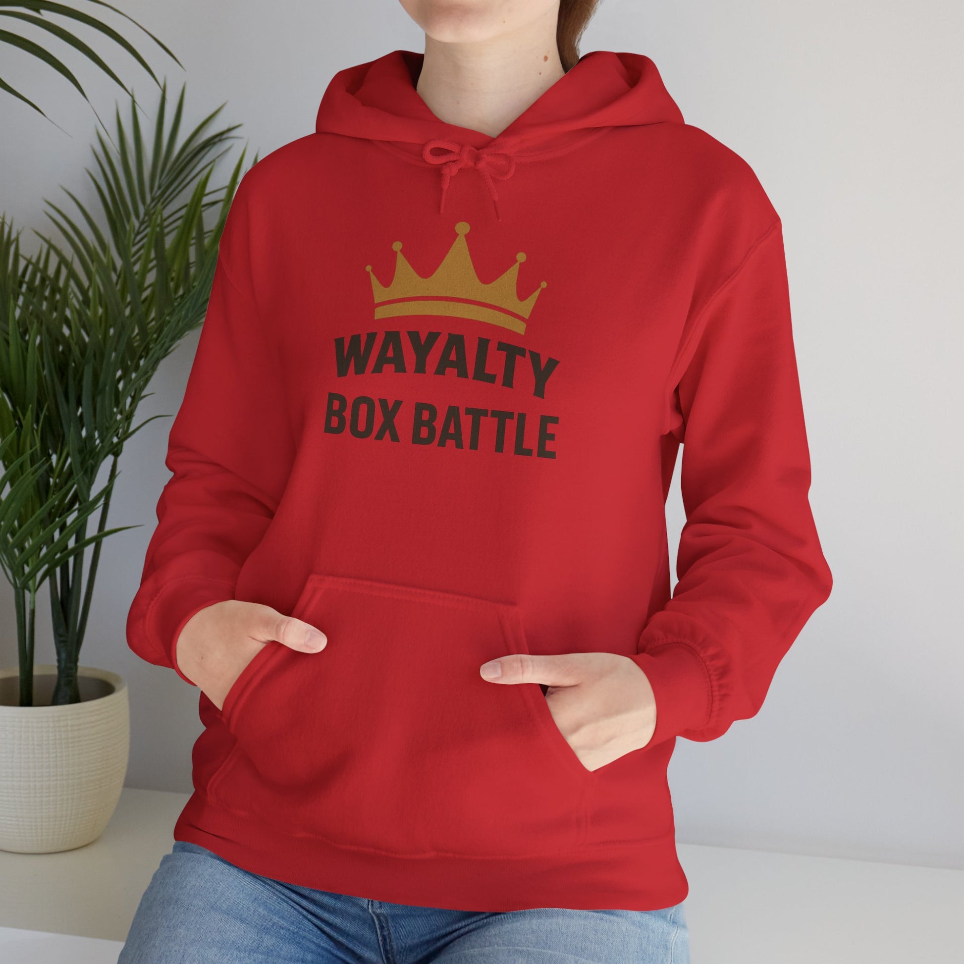 Wayalty Box Battle Hoodie — Crown Logo Pullover for Gaming Fans