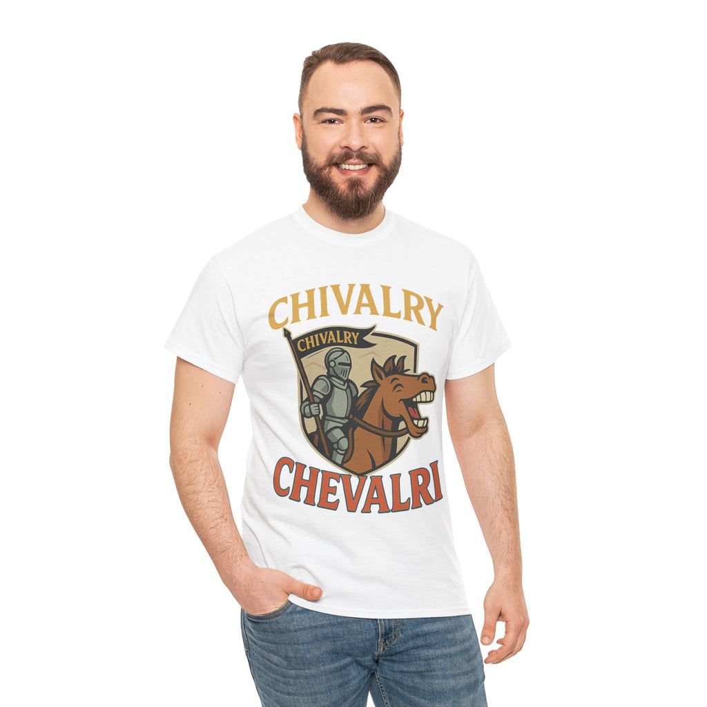 Chivalry-Themed Unisex Heavy Cotton Tee, Knight Shirt, Medieval Fan Apparel, Funny Gift, Renaissance Festival Clothing - Wayal Store