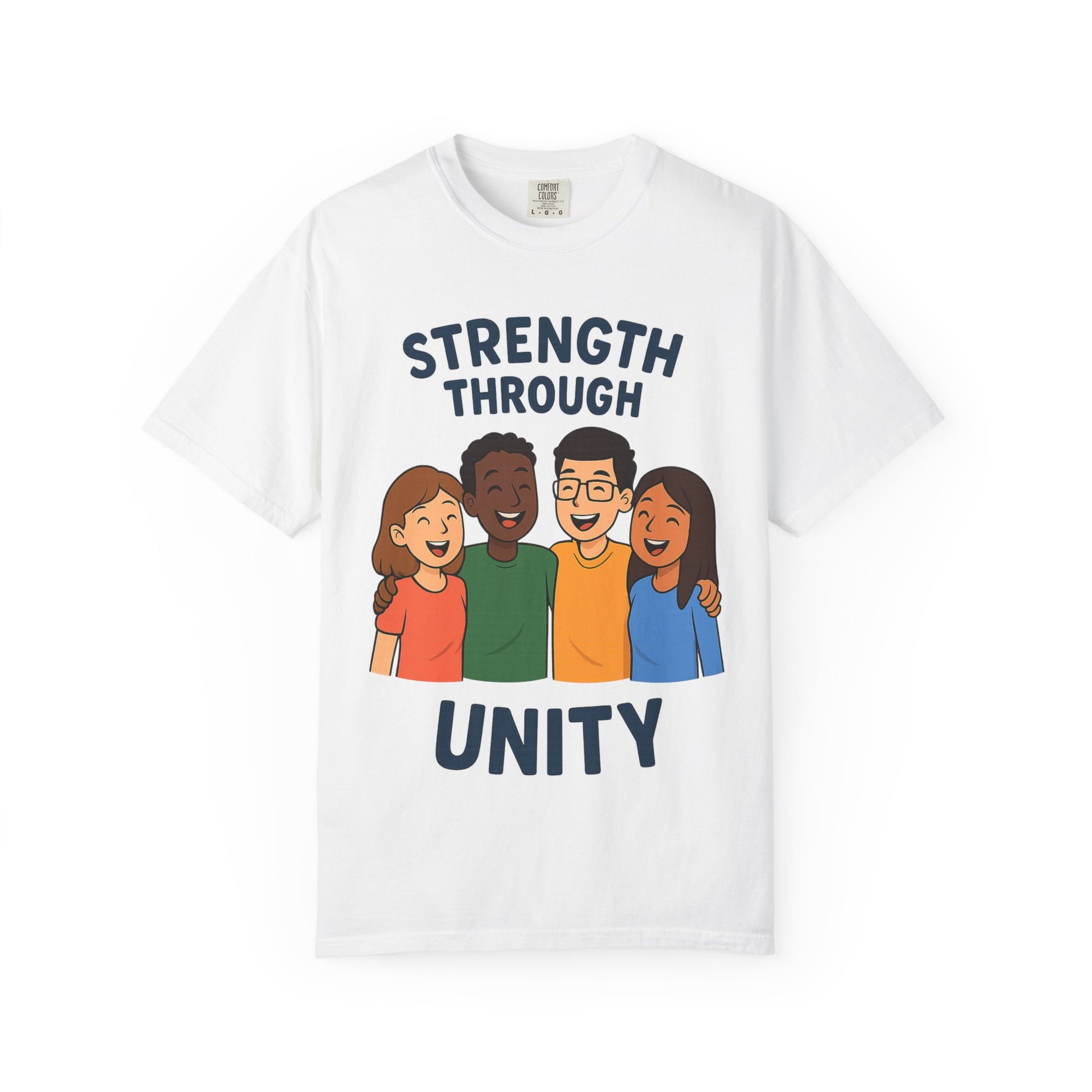 Unity Message T-Shirt Front, Unisex Motivational Shirt, Friendship Wear, Gift for Teens, Social Awareness Apparel - Wayal Store