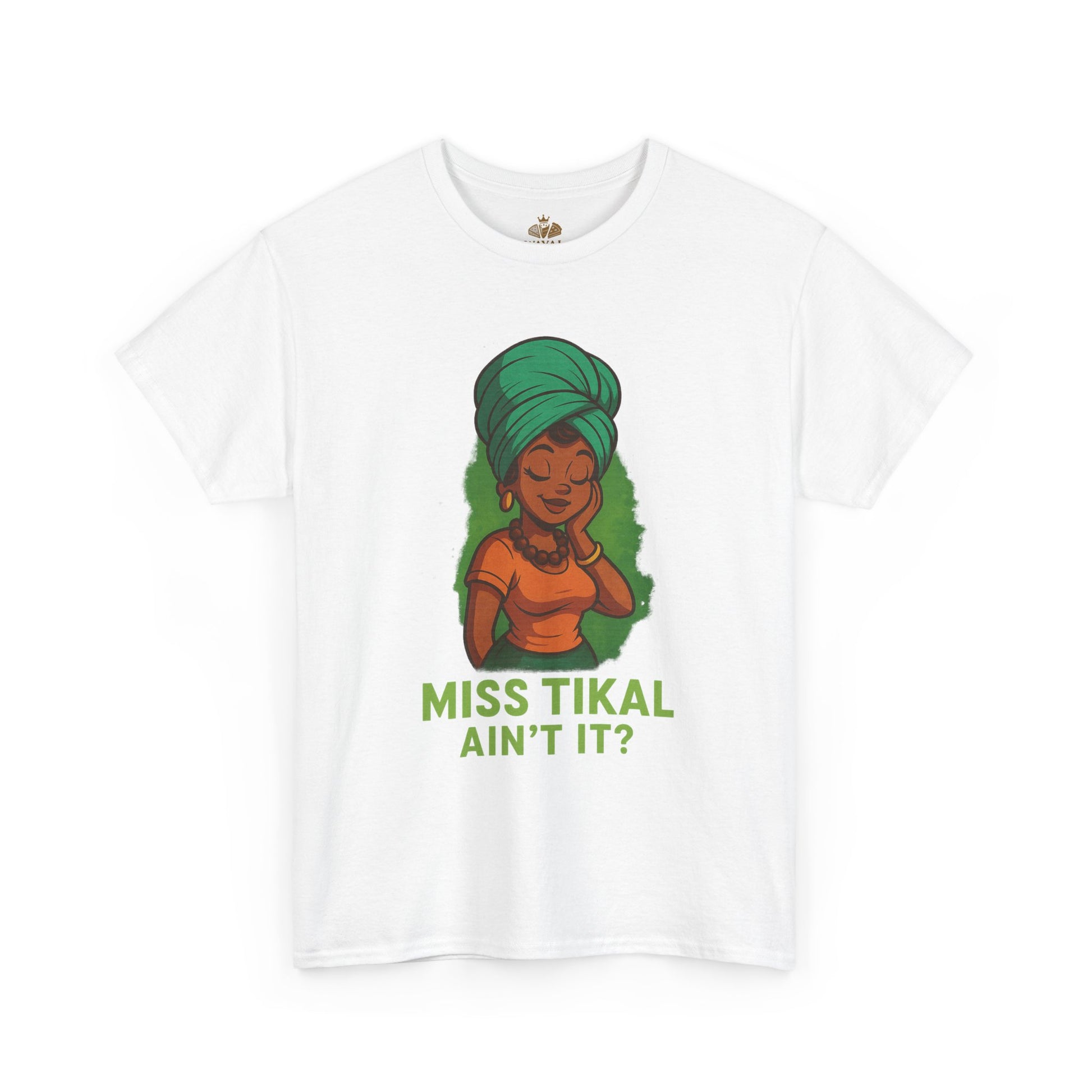 Miss Tikal Unisex Heavy Cotton Tee - Fun Casual Wear, Graphic Tee, Gift for Her, Summer Vibes, Unique T-Shirt - Wayal Store