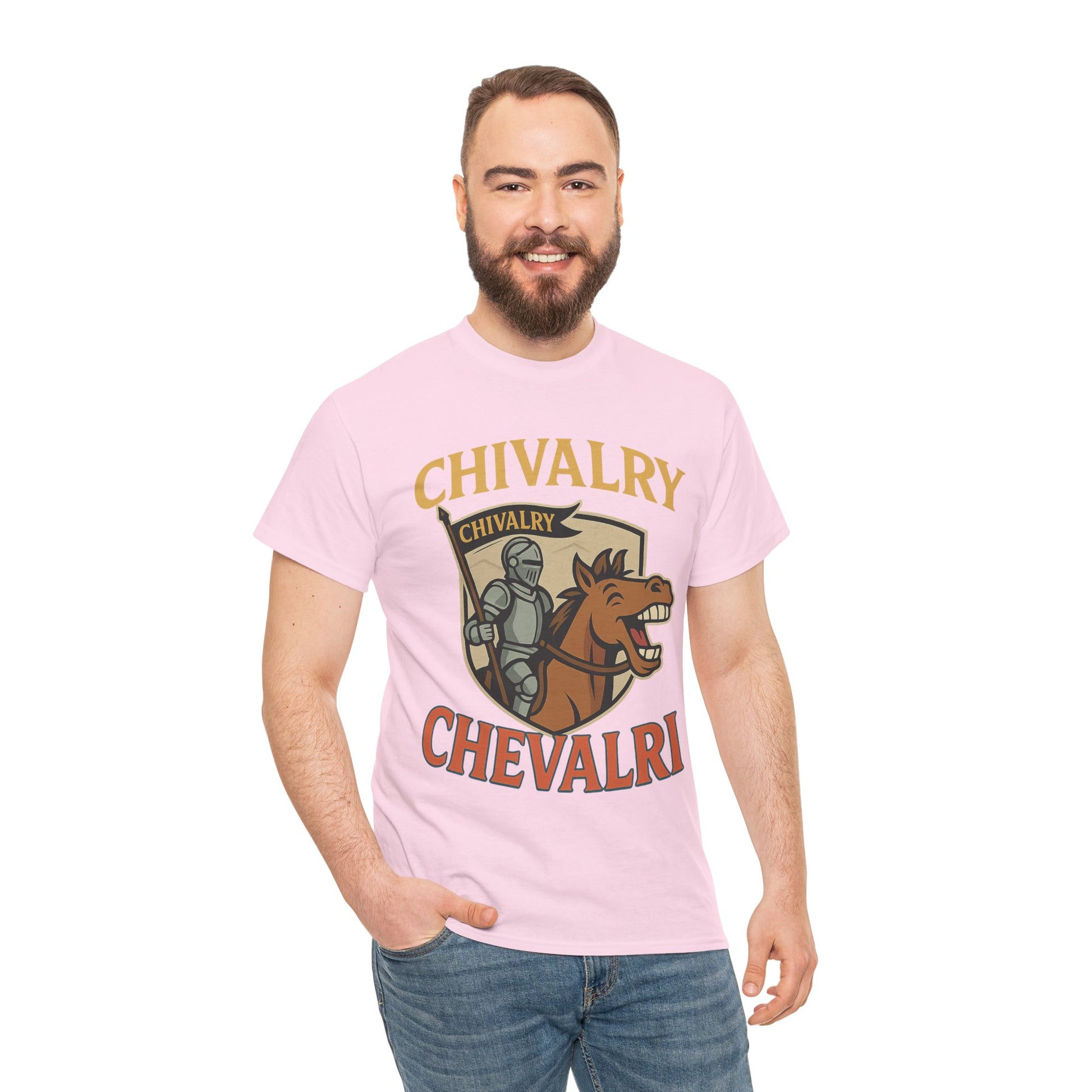 Chivalry-Themed Unisex Heavy Cotton Tee, Knight Shirt, Medieval Fan Apparel, Funny Gift, Renaissance Festival Clothing - Wayal Store