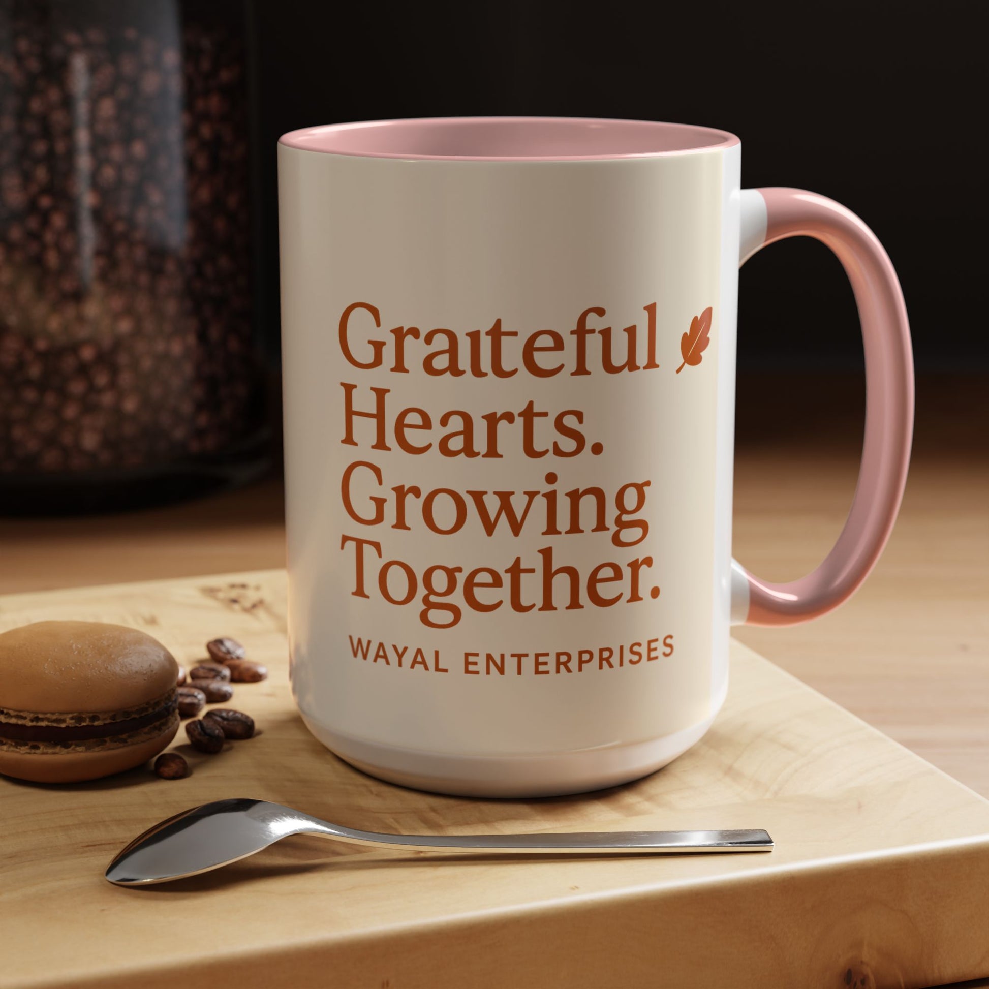 Grateful Hearts Coffee Mug - 11oz & 15oz - Perfect for Cozy Moments