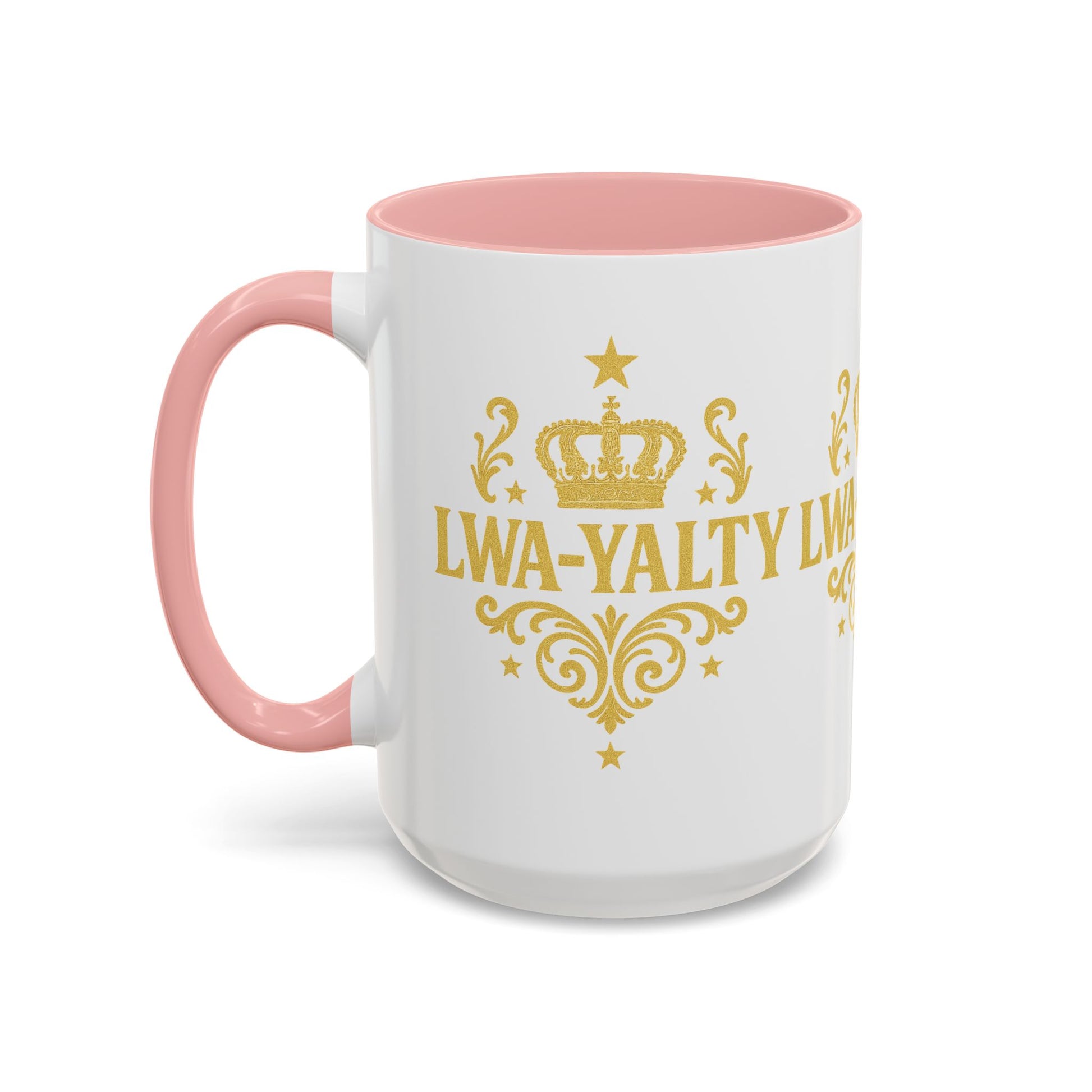 Regal Crown Accent Coffee Mug - Royalty Lwa-Yalty, Unique Gift for Coffee Lovers, Home Decor, Birthday, Celebration - Wayal Store