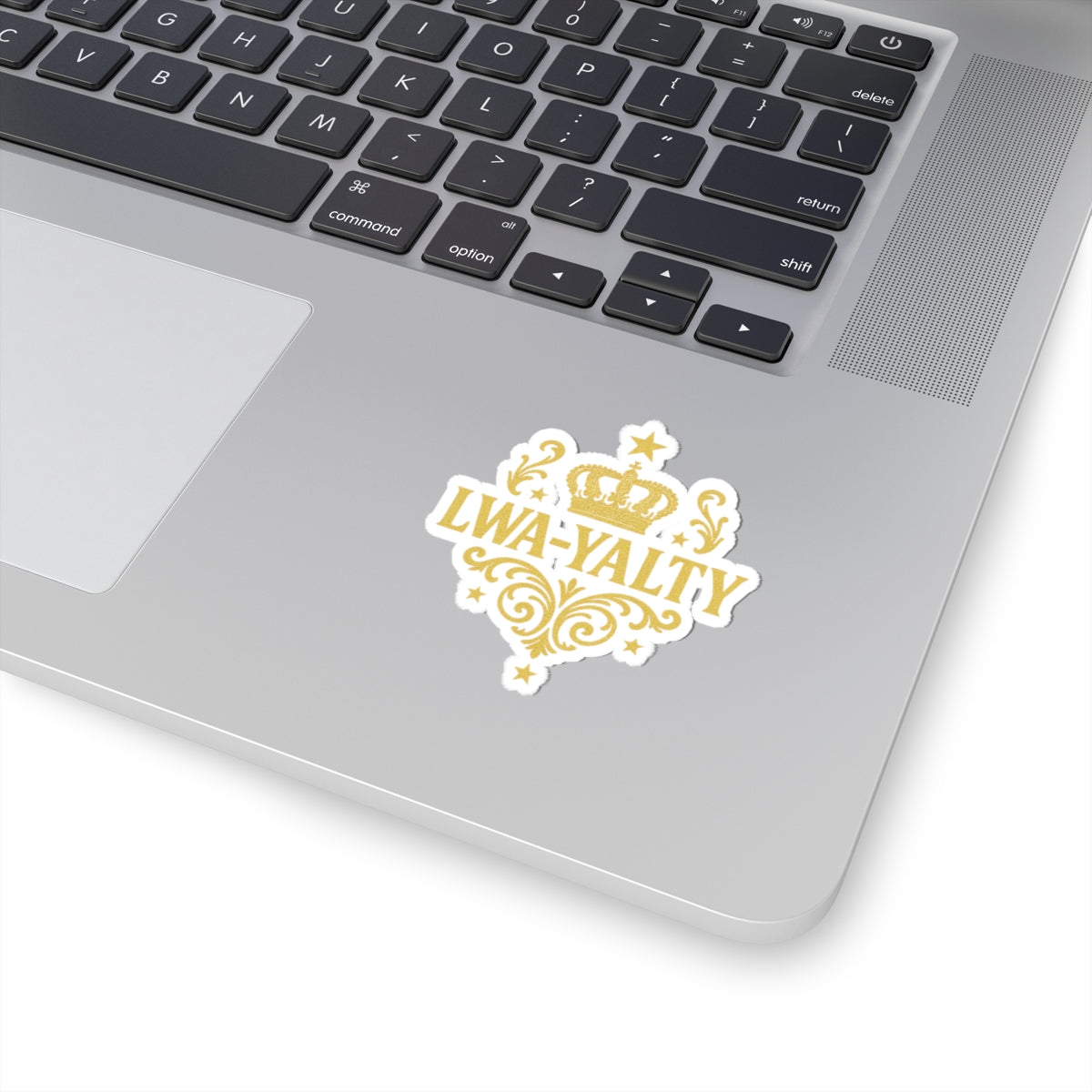 Golden Crown Kiss-Cut Stickers - Royalty Inspired Decor, Custom Laptop Stickers, Unique Gift for Fans, Party Favors, Home Decor - Wayal Store