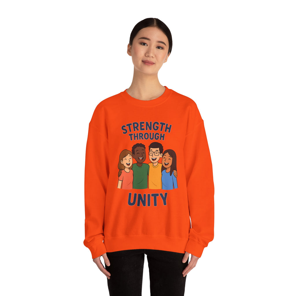 Unity Crewneck Sweatshirt, Strength Through Unity Sweater, Cozy Unisex Sweatshirt, Friendship Gift, Ideal for Team Events - Wayal Store