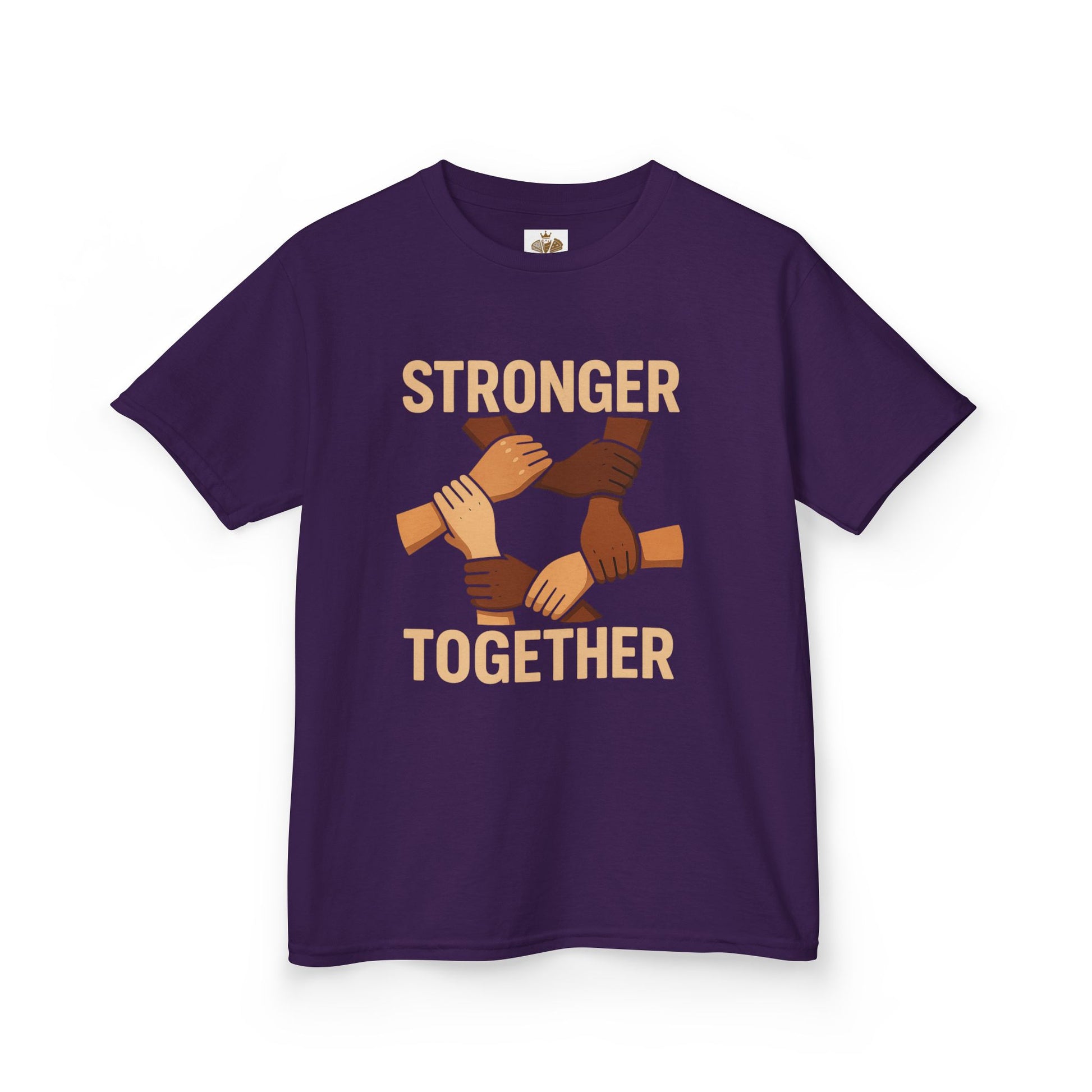 Kids T-Shirt Front | Stronger Together | Diversity, Unity, Friendship, Empowerment, Team Spirit - Wayal Store