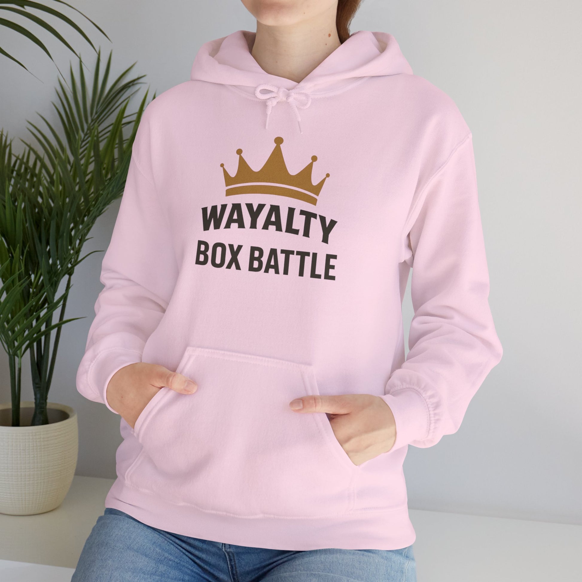 Wayalty Box Battle Hoodie — Crown Logo Pullover for Gaming Fans