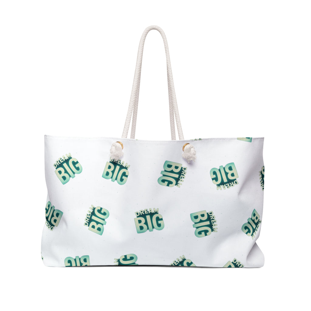 Motivational Weekender Bag - Dream Big Tote | Perfect for Travel, Gym, Beach, Gifts, and Daily Essentials (Tile) - Wayal Store