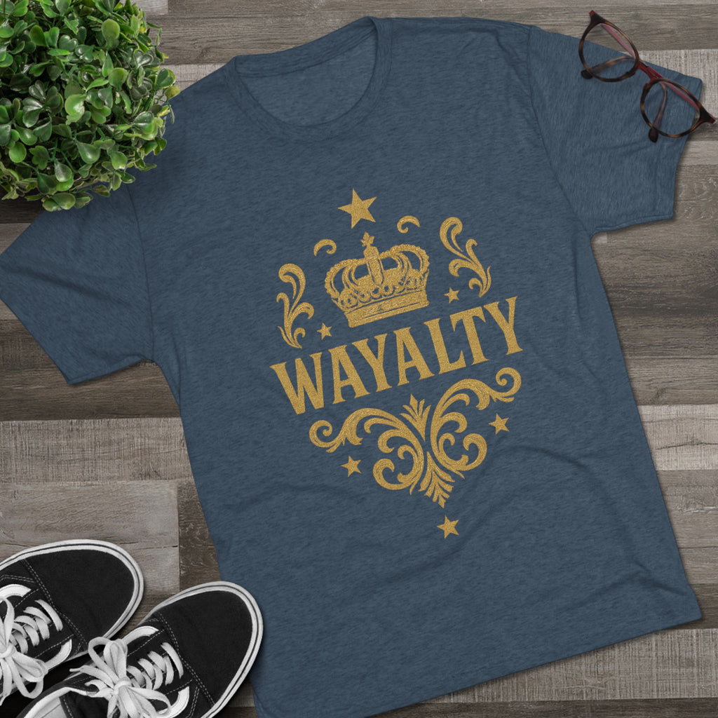 Unisex Tri-Blend Crew Tee - 'Wayalty' Crown Design - Casual Wear for Every Occasion - Wayal Store