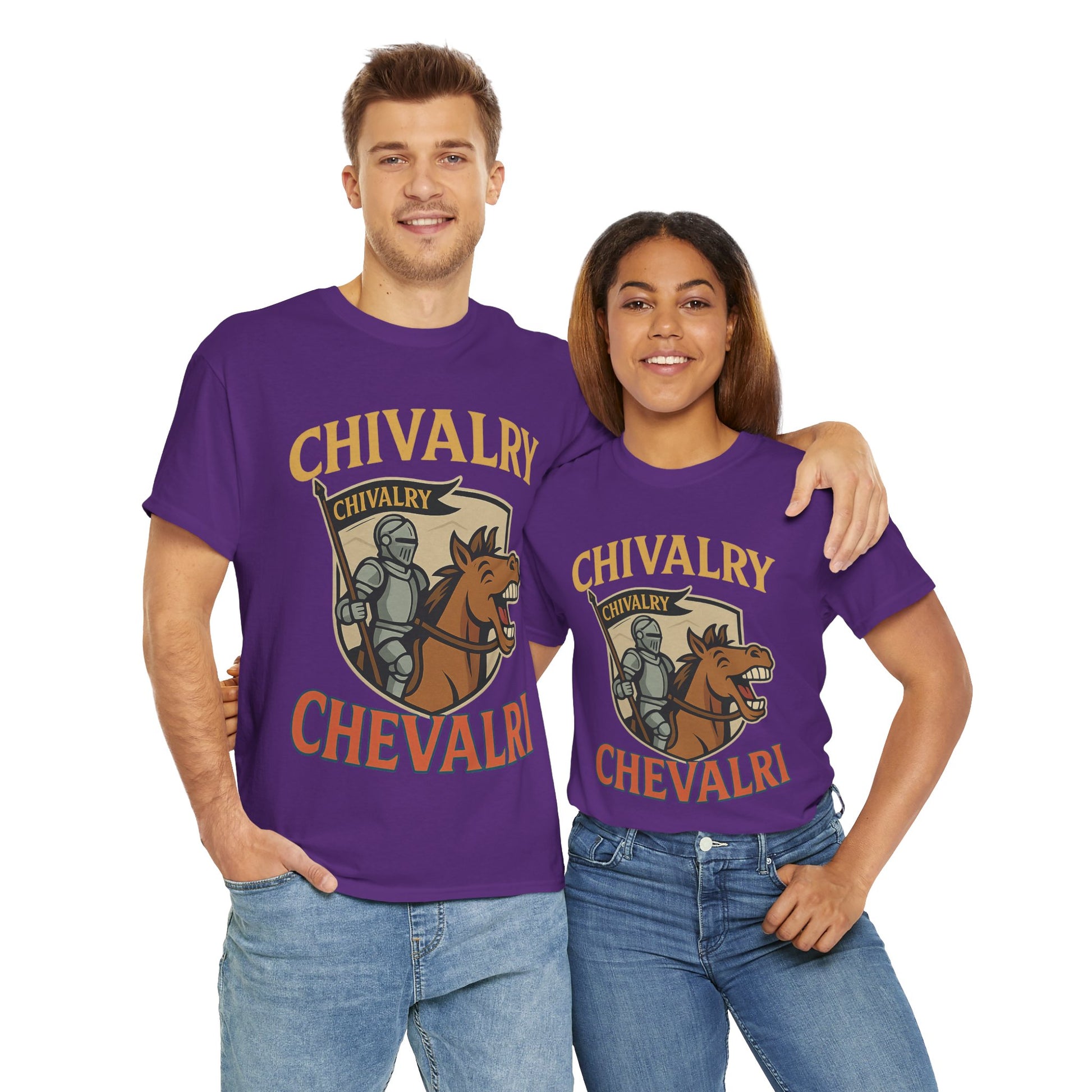 Chivalry-Themed Unisex Heavy Cotton Tee, Knight Shirt, Medieval Fan Apparel, Funny Gift, Renaissance Festival Clothing - Wayal Store