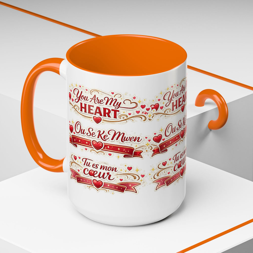 You Are My Heart Accent Coffee Mug – Multilingual Love Gift (11/15oz) - Wayal Store