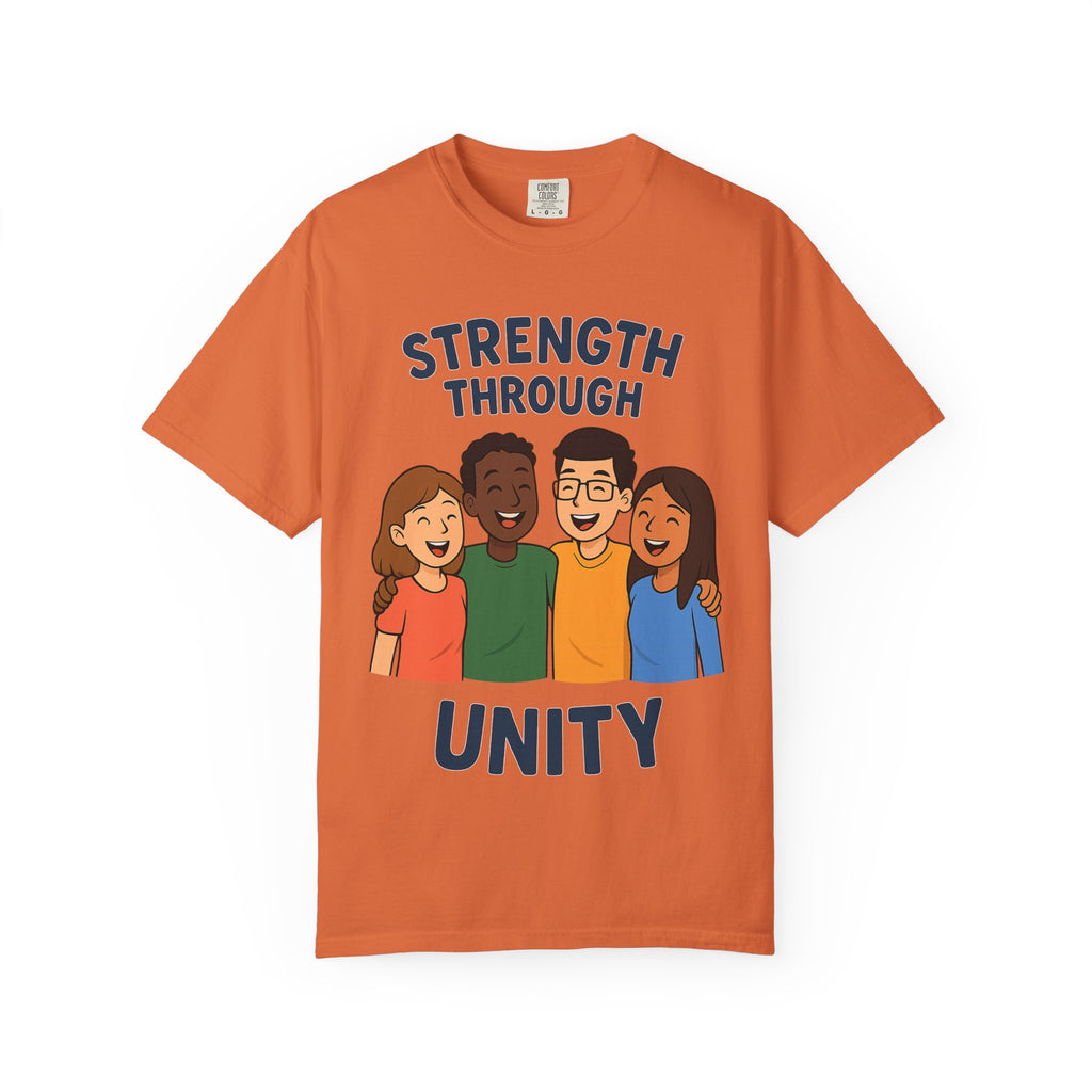 Unity Message T-Shirt Front, Unisex Motivational Shirt, Friendship Wear, Gift for Teens, Social Awareness Apparel - Wayal Store
