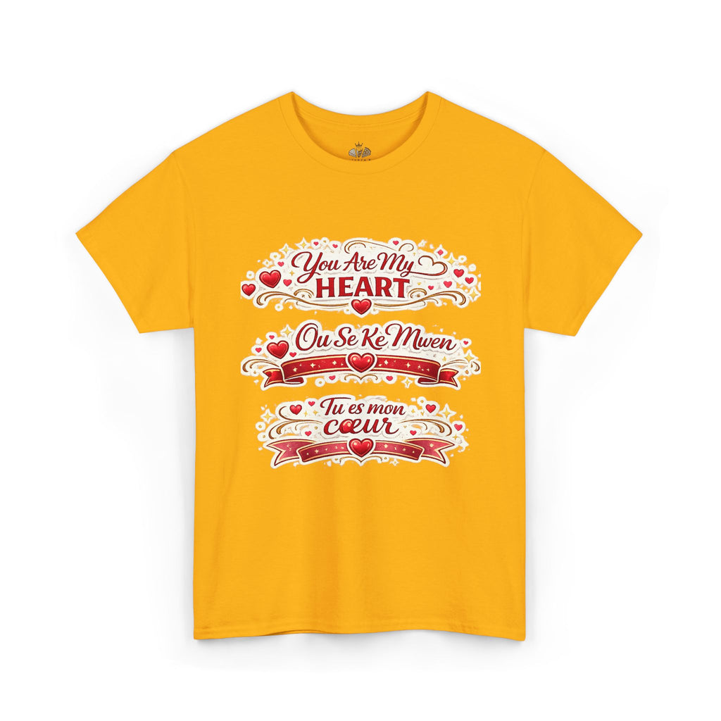 Heart Love Tee — "You Are My Heart / Tu es mon coeur" Romantic Valentine T-Shirt - Wayal Store