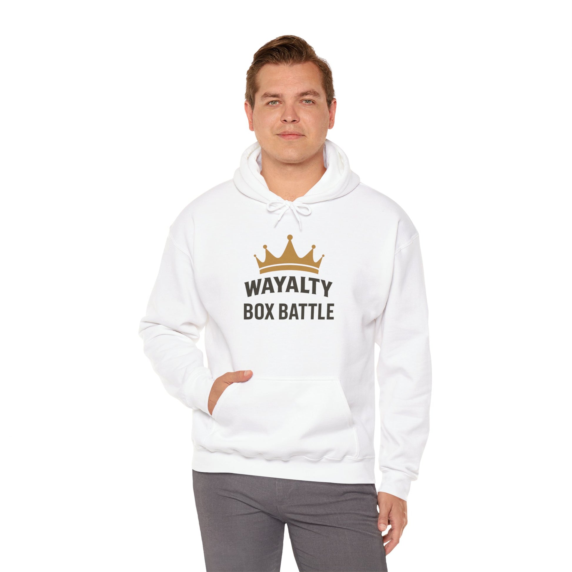 Wayalty Box Battle Hoodie — Crown Logo Pullover for Gaming Fans