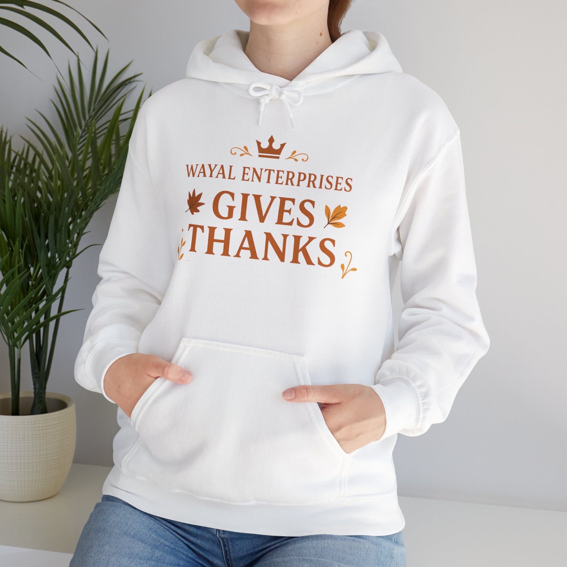 Thanksgiving Hoodie - Unisex Heavy Blend™ Sweatshirt with 'Gives Thanks' Design - Wayal Store