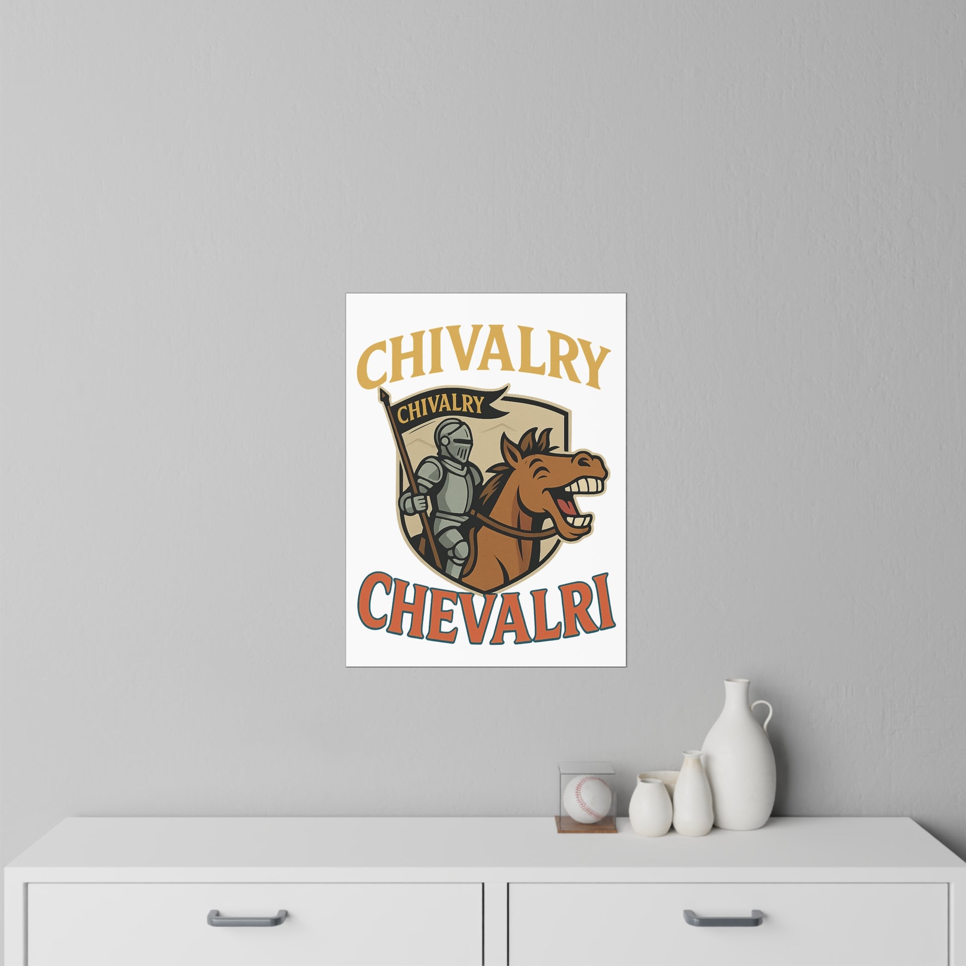 Chivalry Wall Decals - Knight & Horse Decor, Kids Room Art, Medieval Theme, Unique Wall Stickers, Home Decoration - Wayal Store
