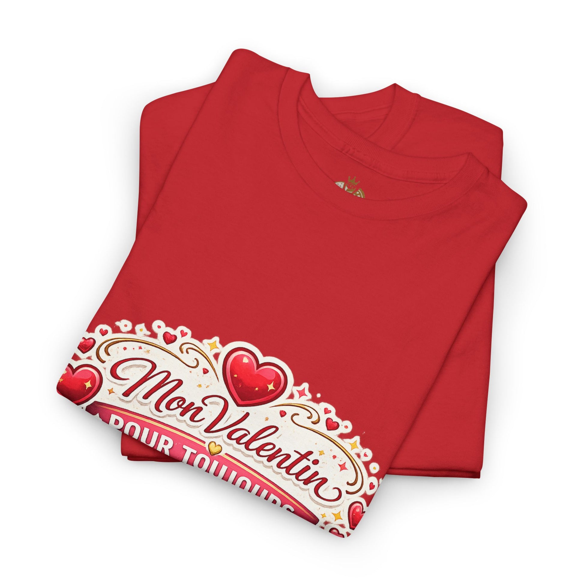 T-Shirt — "Mon Valentin Pour Toujours" Romantic Valentine Hearts Tee - Wayal Store