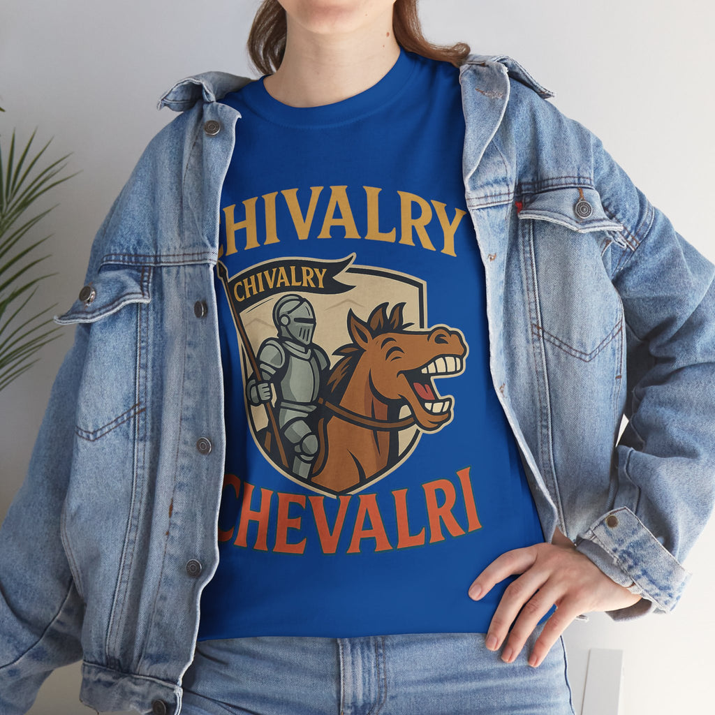 Chivalry-Themed Unisex Heavy Cotton Tee, Knight Shirt, Medieval Fan Apparel, Funny Gift, Renaissance Festival Clothing - Wayal Store