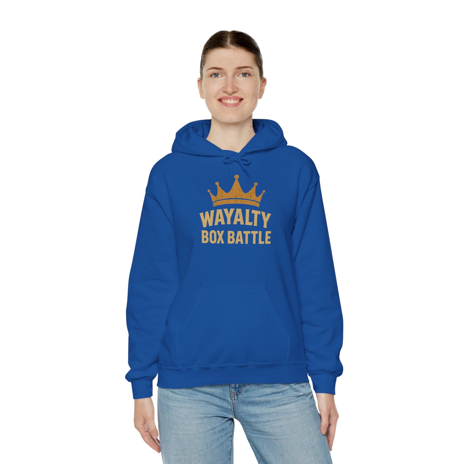 Wayalty Box Battle Hoodie — Crown Logo Pullover for Gaming Fans