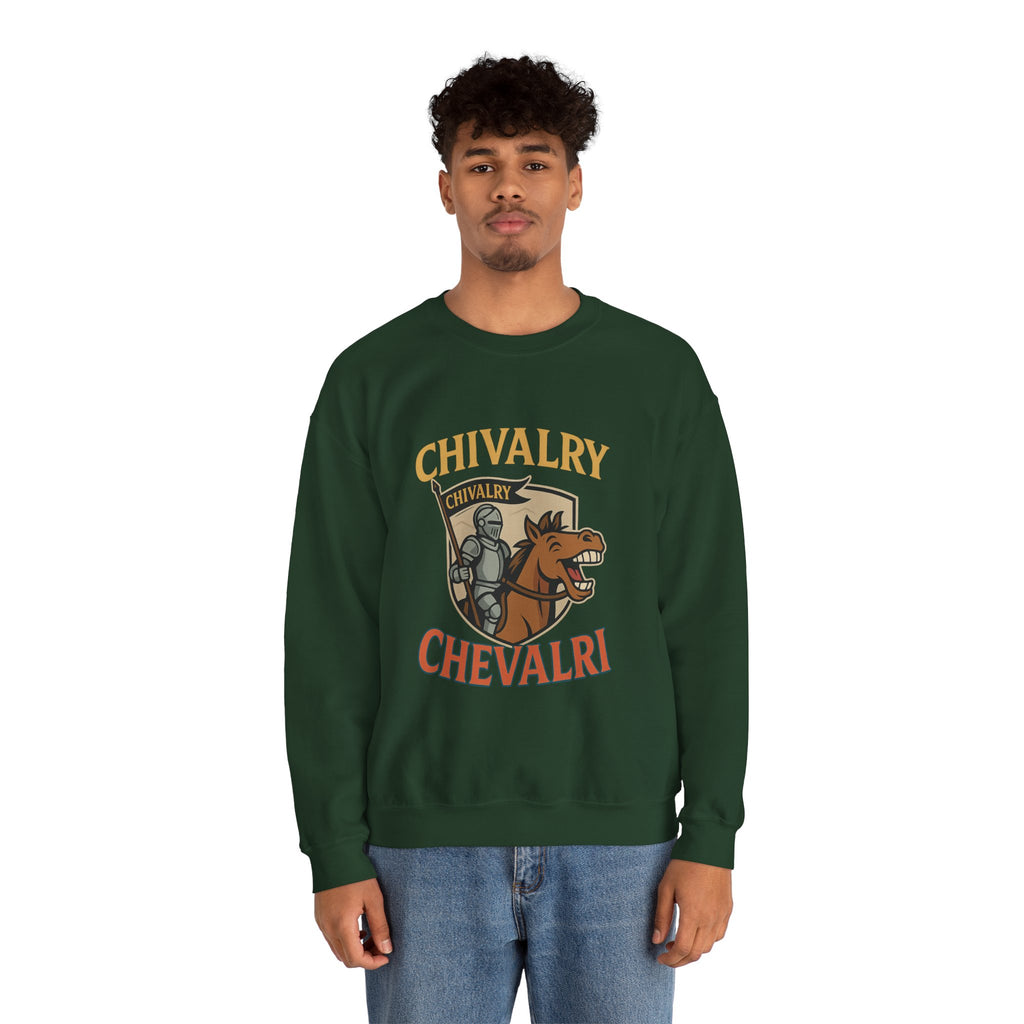 Chivalry Crewneck Sweatshirt, Unisex Heavy Blend, Cozy Casual Wear, Gift for Gamers, Renaissance Fair Apparel, Everyday Comfort - Wayal Store