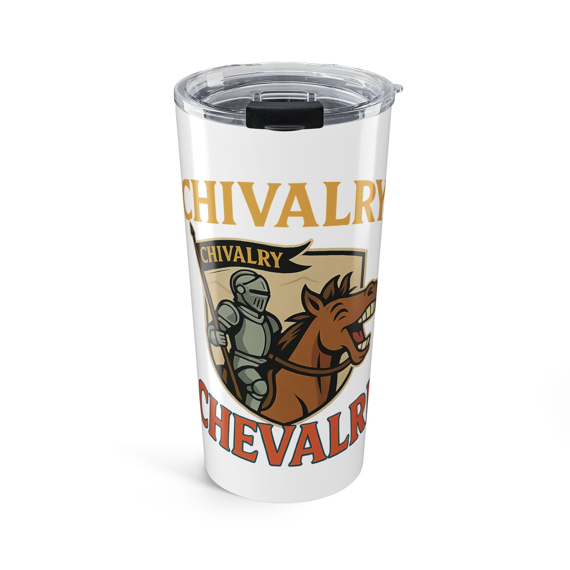 Chivalry Tumbler 20oz - Knight-Themed Travel Mug, Perfect for Gifts, Office Use, and Special Occasions - Wayal Store