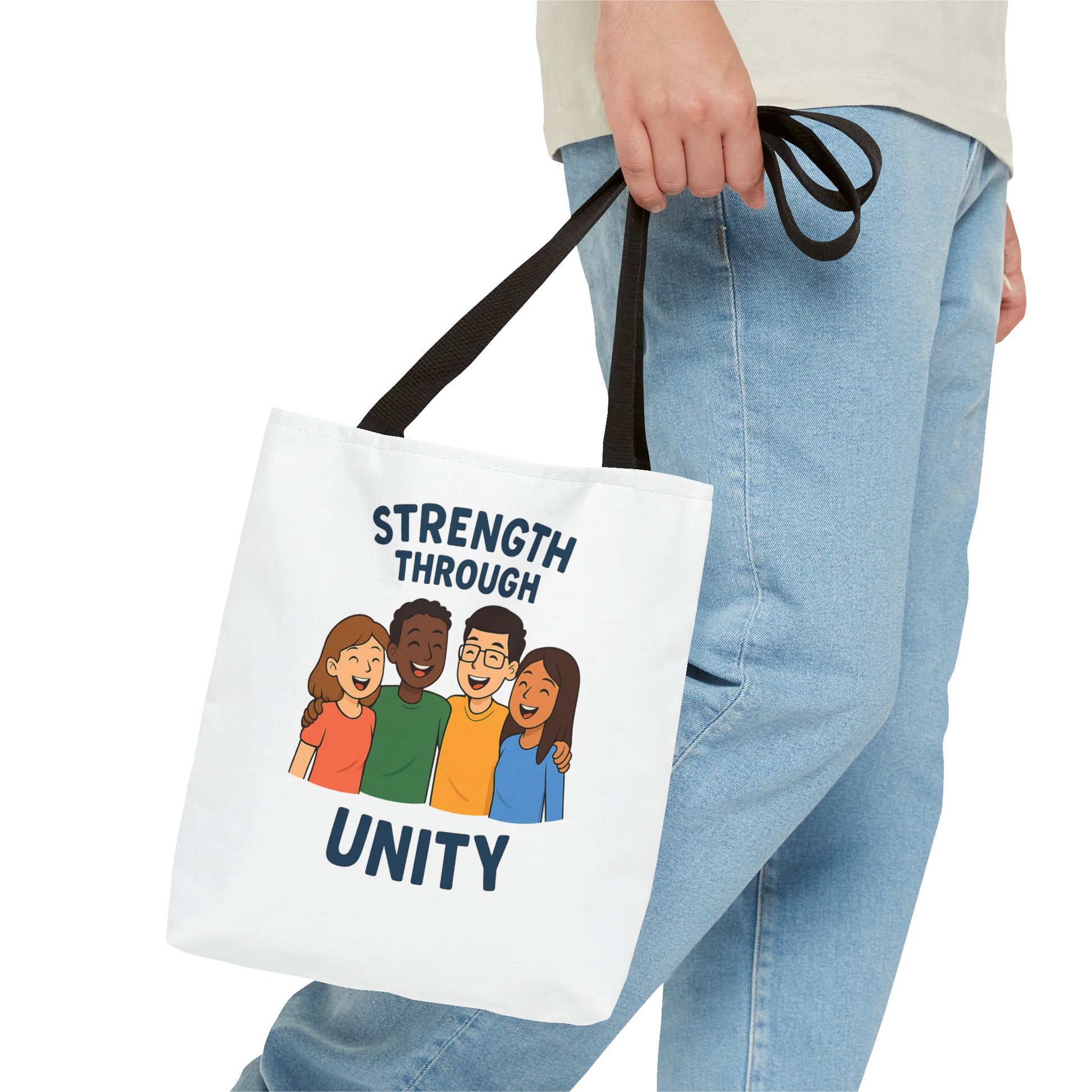 Unity Tote Bag | Strength Through Unity | Eco-Friendly Tote | Gift for Friends | Motivational Carryall | Community Spirit Bag - Wayal Store