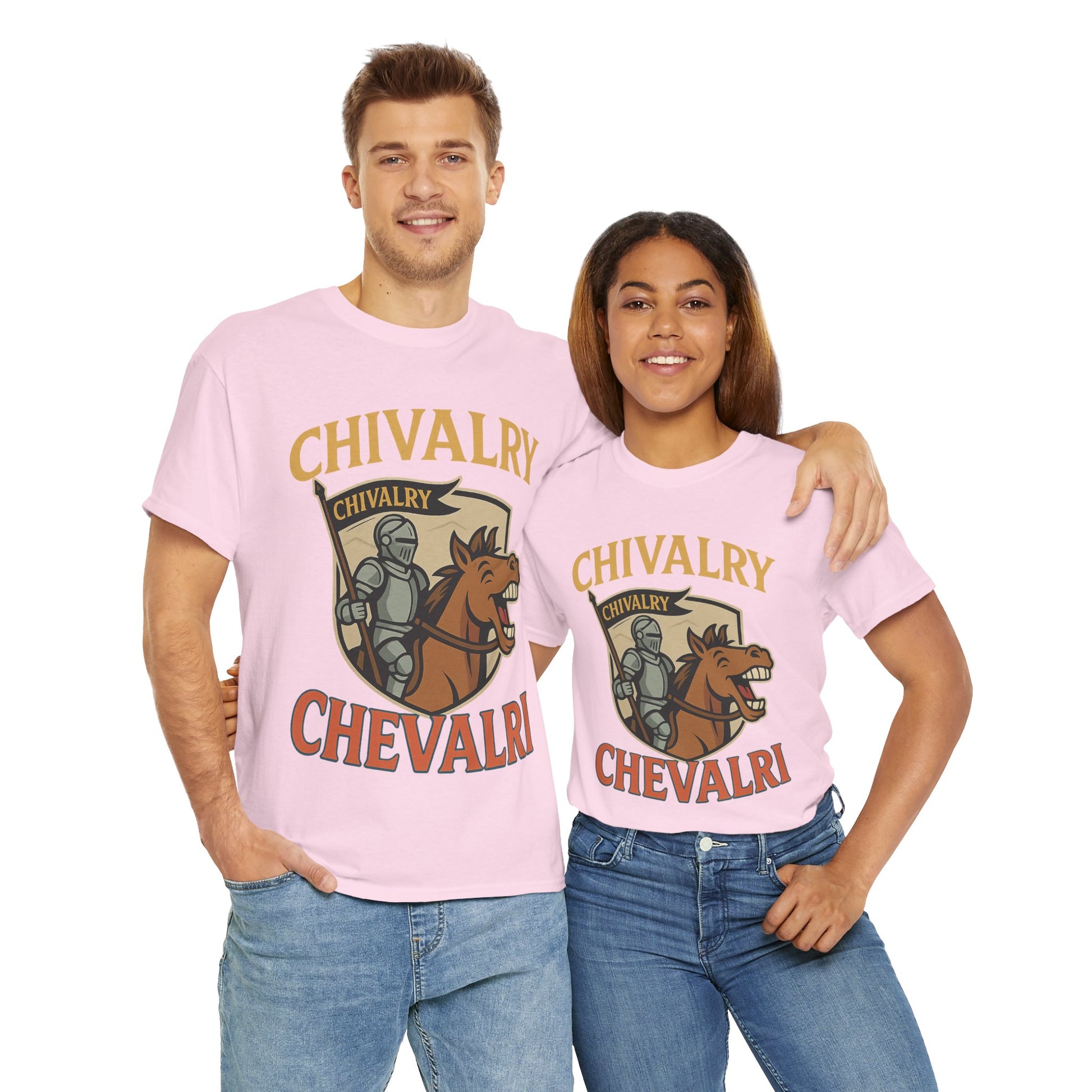 Chivalry-Themed Unisex Heavy Cotton Tee, Knight Shirt, Medieval Fan Apparel, Funny Gift, Renaissance Festival Clothing - Wayal Store
