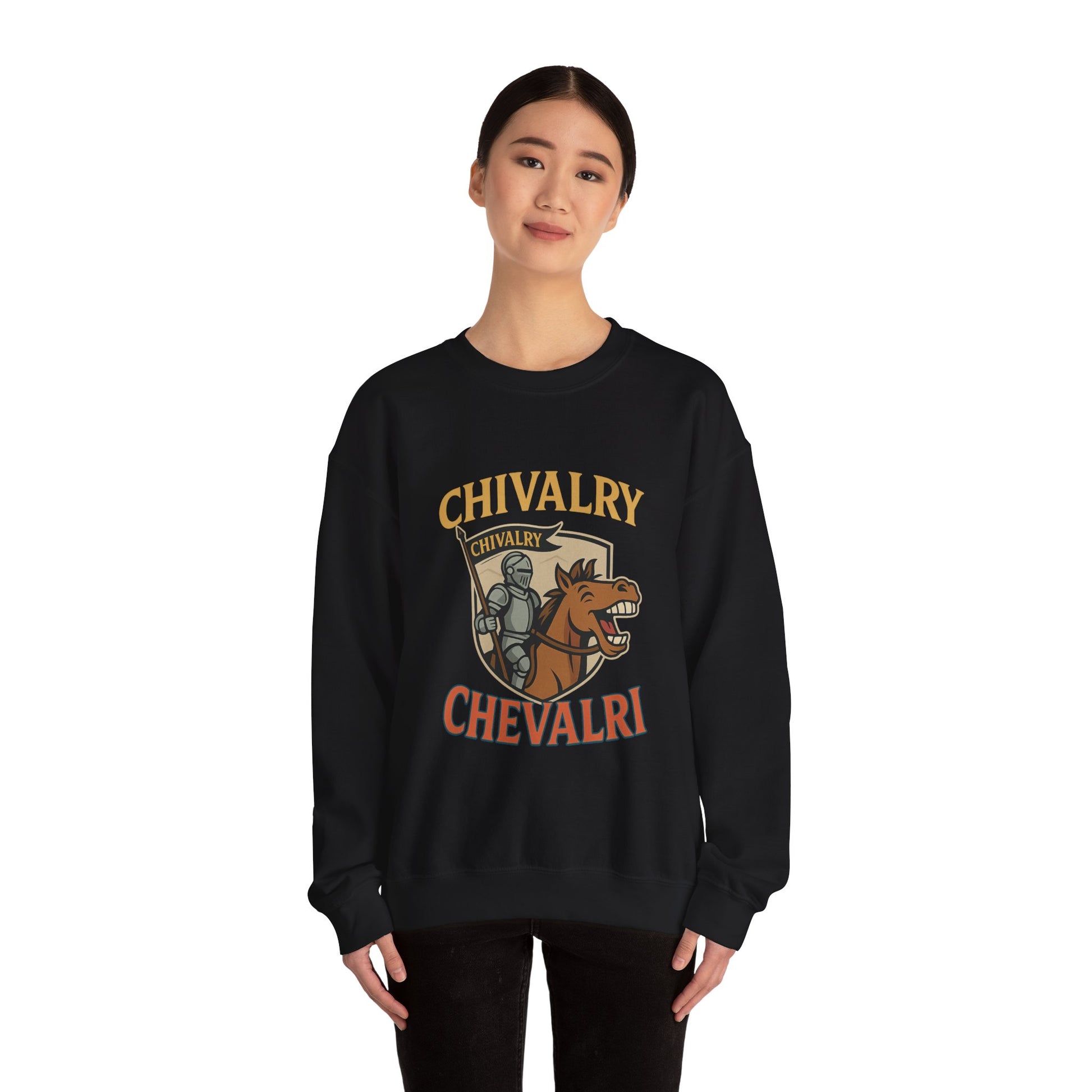 Chivalry Crewneck Sweatshirt, Unisex Heavy Blend, Cozy Casual Wear, Gift for Gamers, Renaissance Fair Apparel, Everyday Comfort - Wayal Store