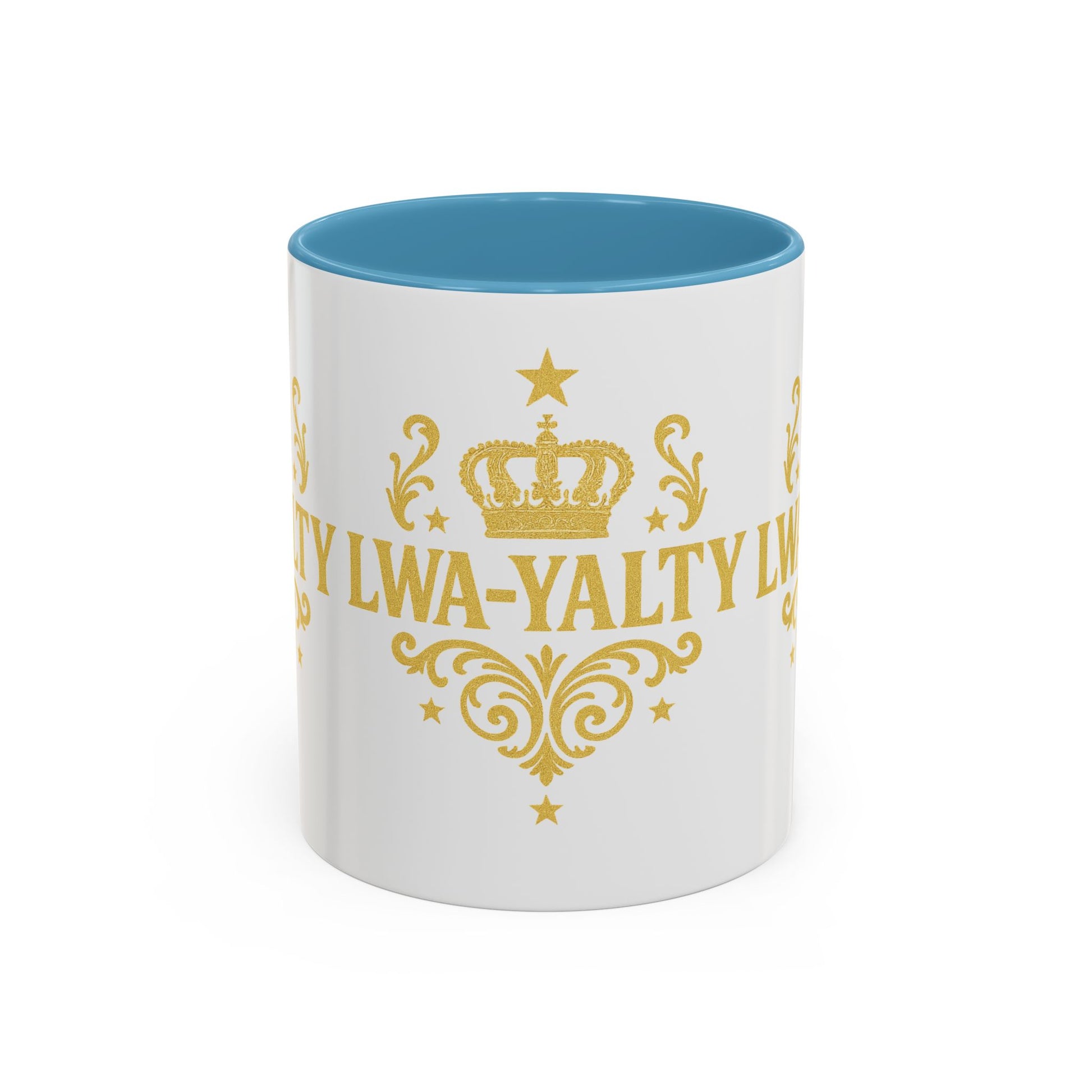Regal Crown Accent Coffee Mug - Royalty Lwa-Yalty, Unique Gift for Coffee Lovers, Home Decor, Birthday, Celebration - Wayal Store