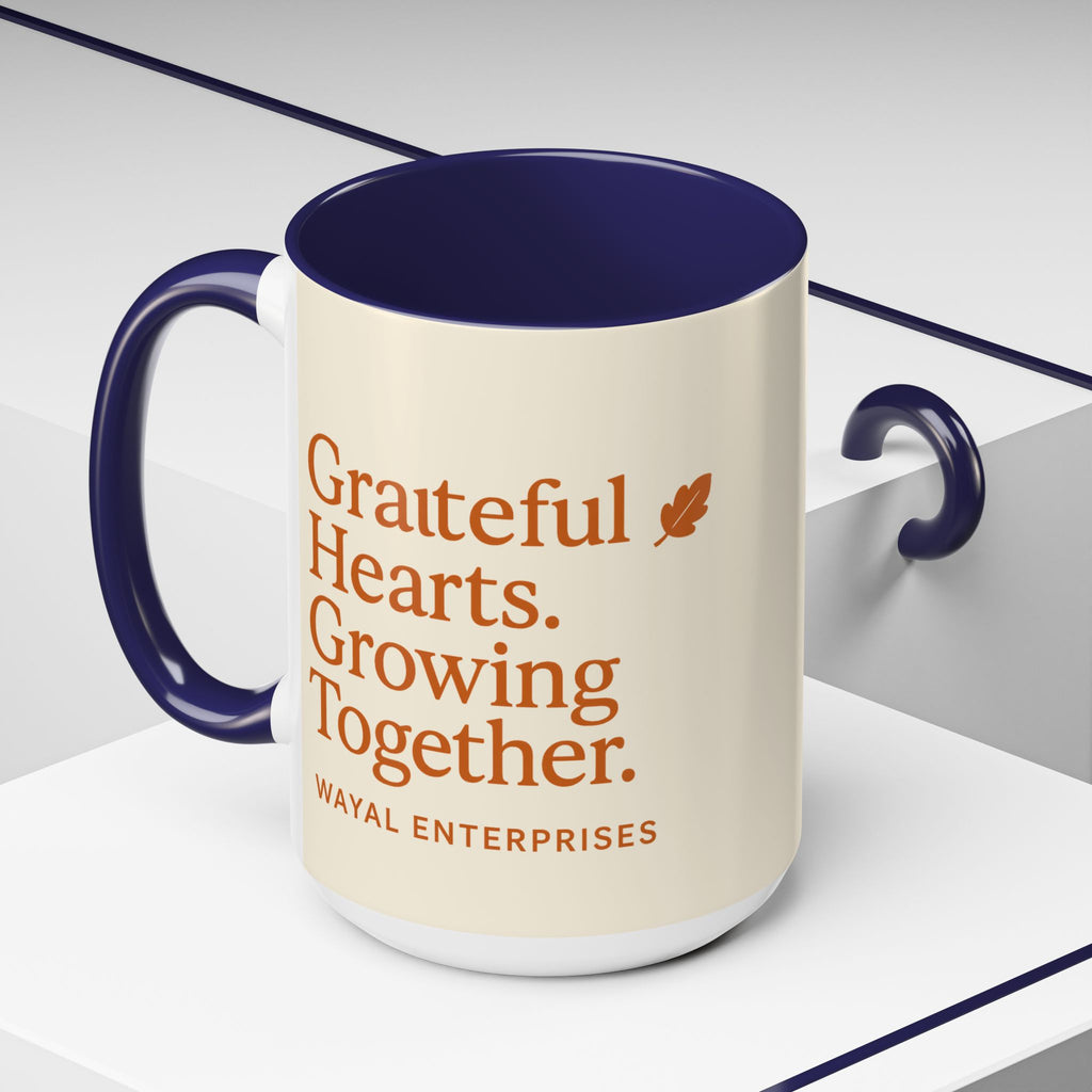 Grateful Hearts Coffee Mug - 11oz & 15oz - Perfect for Cozy Moments