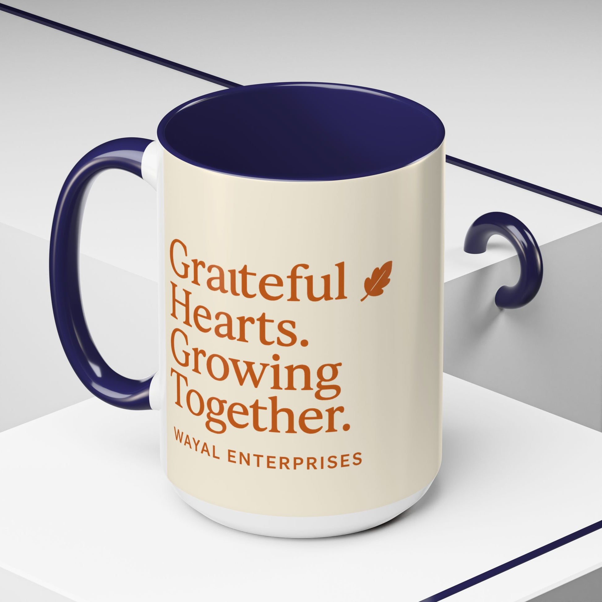 Grateful Hearts Coffee Mug - 11oz & 15oz - Perfect for Cozy Moments