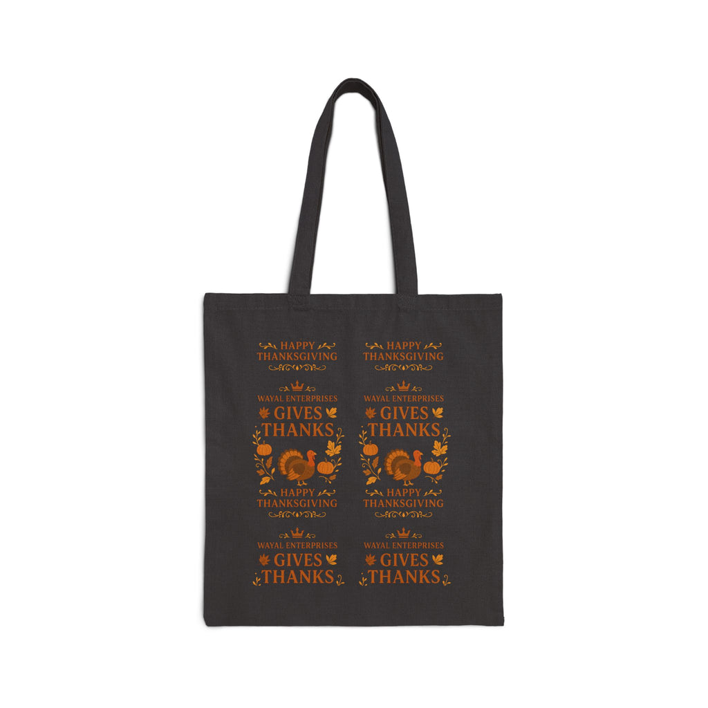 Thanksgiving Cotton Canvas Tote Bag - Celebrate with Gratitude - Wayal Store