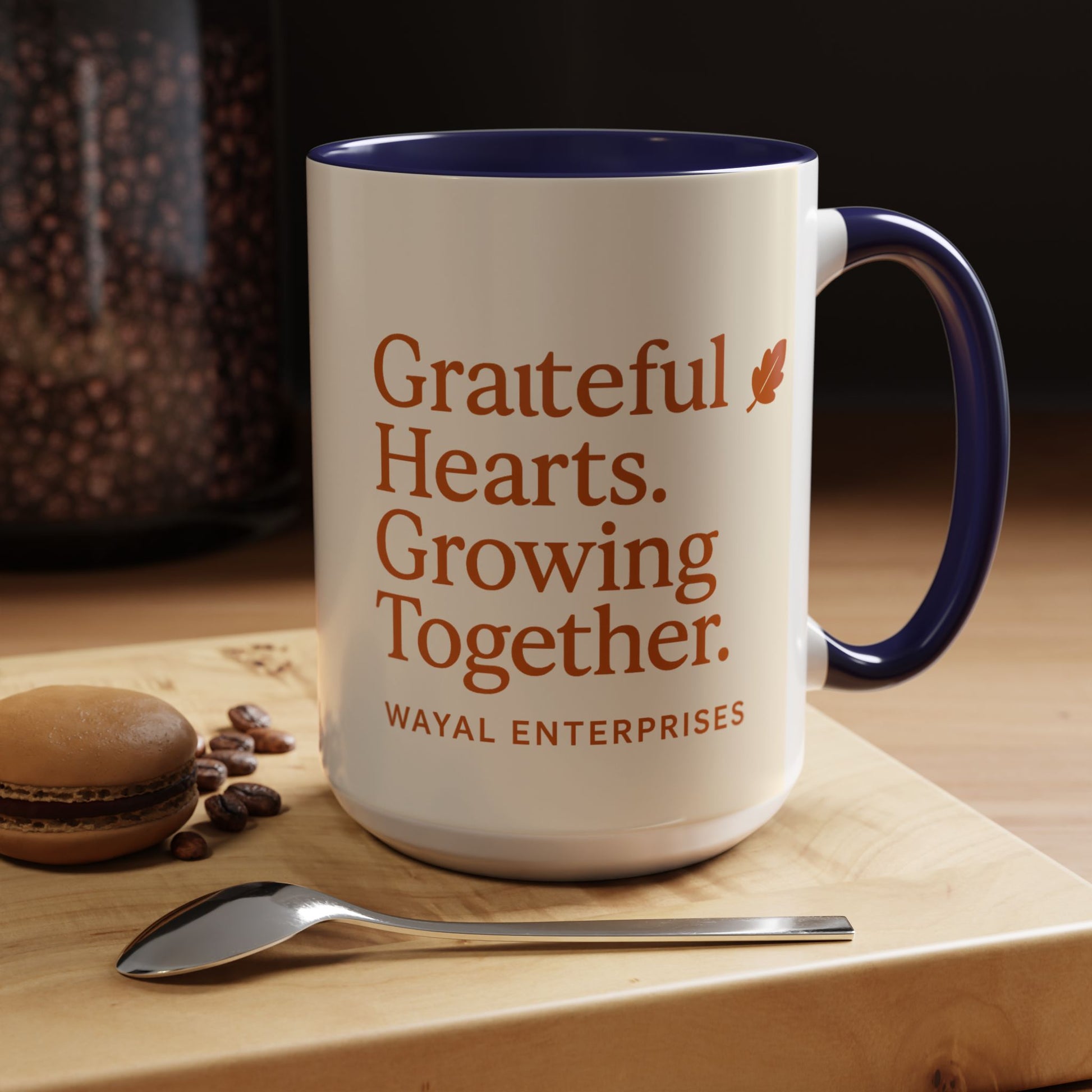 Grateful Hearts Coffee Mug - 11oz & 15oz - Perfect for Cozy Moments