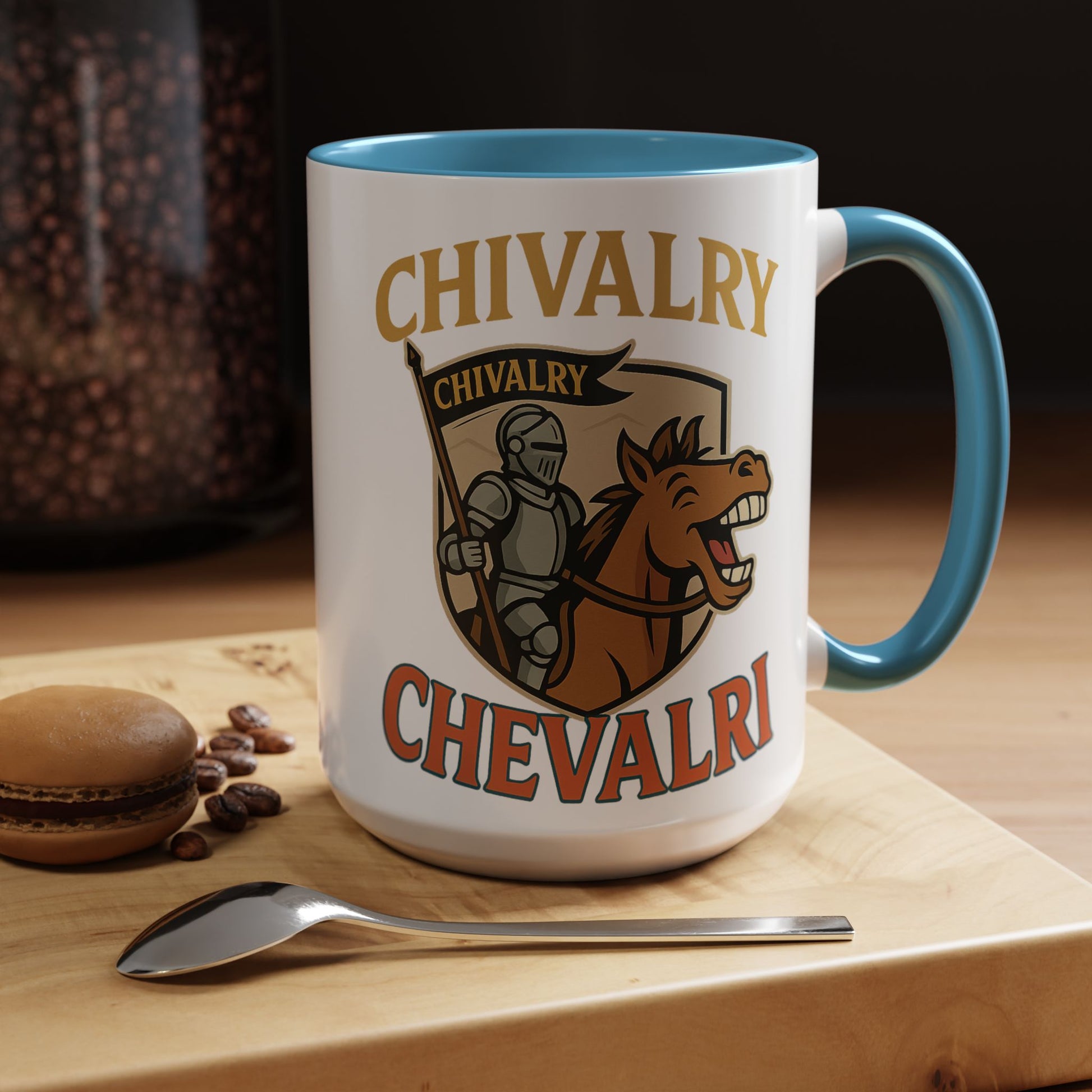 Chivalry Accent Coffee Mug, Warrior Gift, Knight Themed Cup, Medieval Decor, Unique Coffee Lover Present, Fun Office Mug - Wayal Store