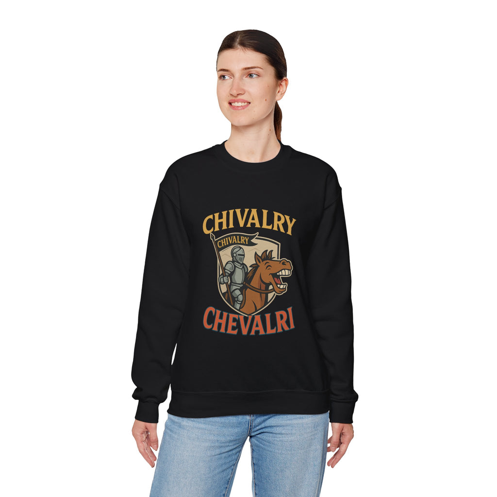 Chivalry Crewneck Sweatshirt, Unisex Heavy Blend, Cozy Casual Wear, Gift for Gamers, Renaissance Fair Apparel, Everyday Comfort - Wayal Store