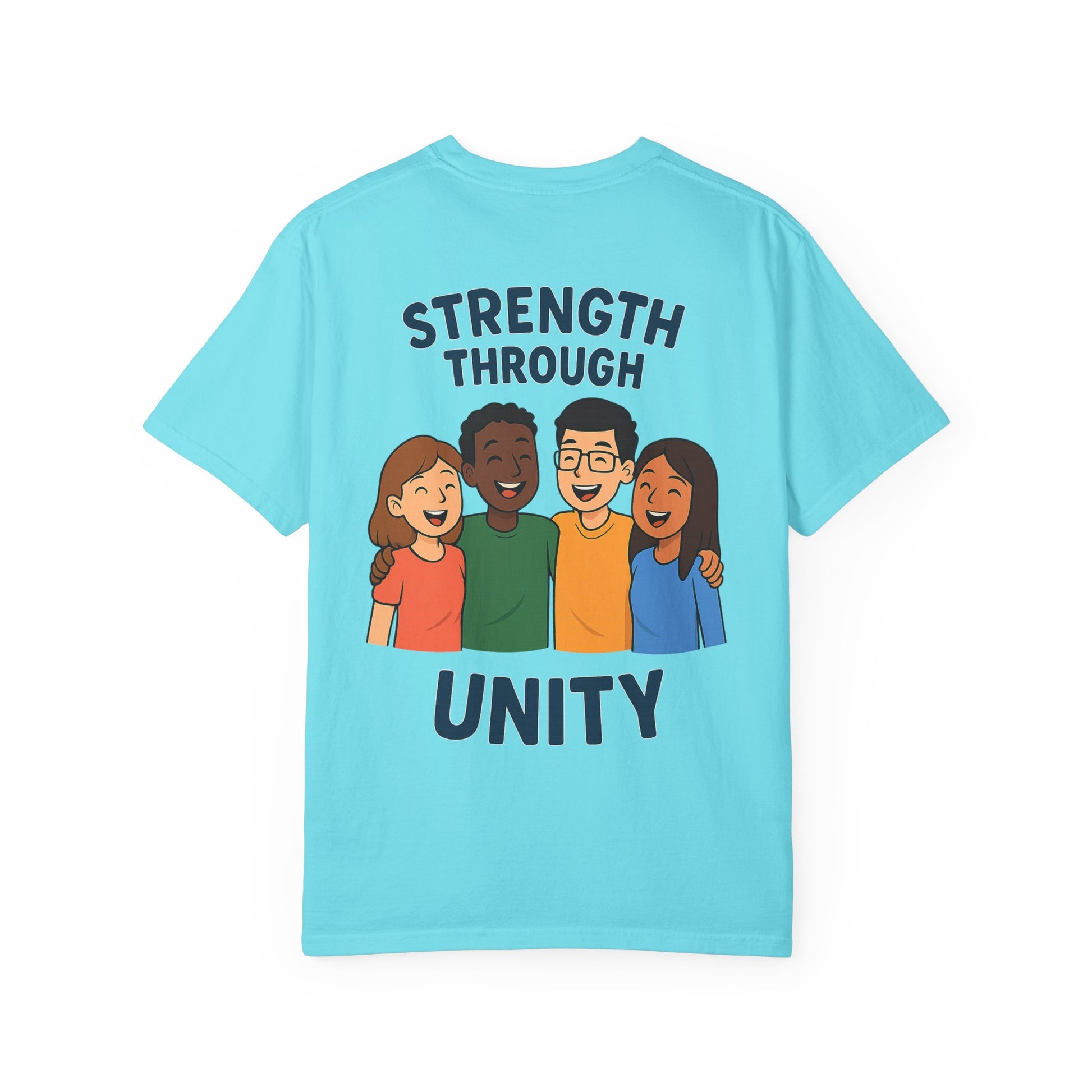 Unity Message T-Shirt Back, Unisex Motivational Shirt, Friendship Wear, Gift for Teens, Social Awareness Apparel - Wayal Store