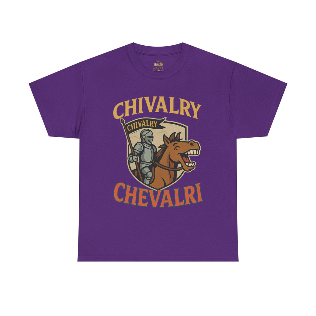 Chivalry-Themed Unisex Heavy Cotton Tee, Knight Shirt, Medieval Fan Apparel, Funny Gift, Renaissance Festival Clothing - Wayal Store