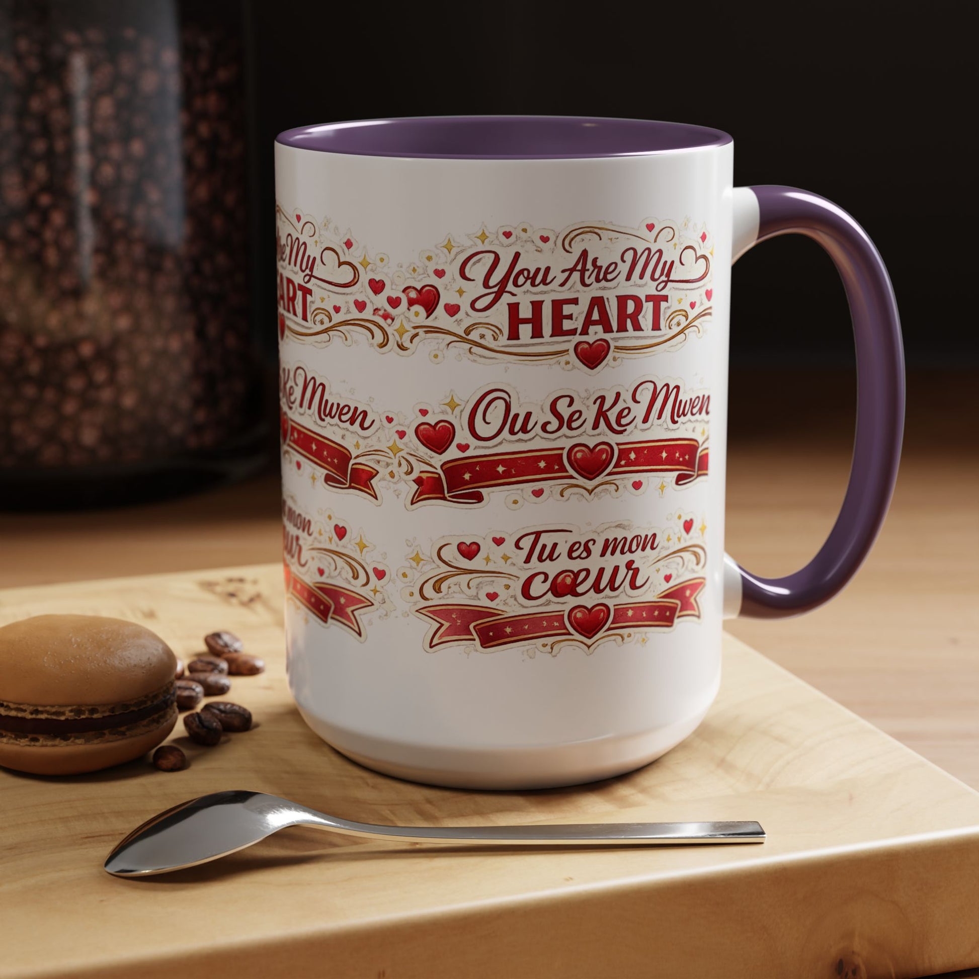 You Are My Heart Accent Coffee Mug – Multilingual Love Gift (11/15oz) - Wayal Store