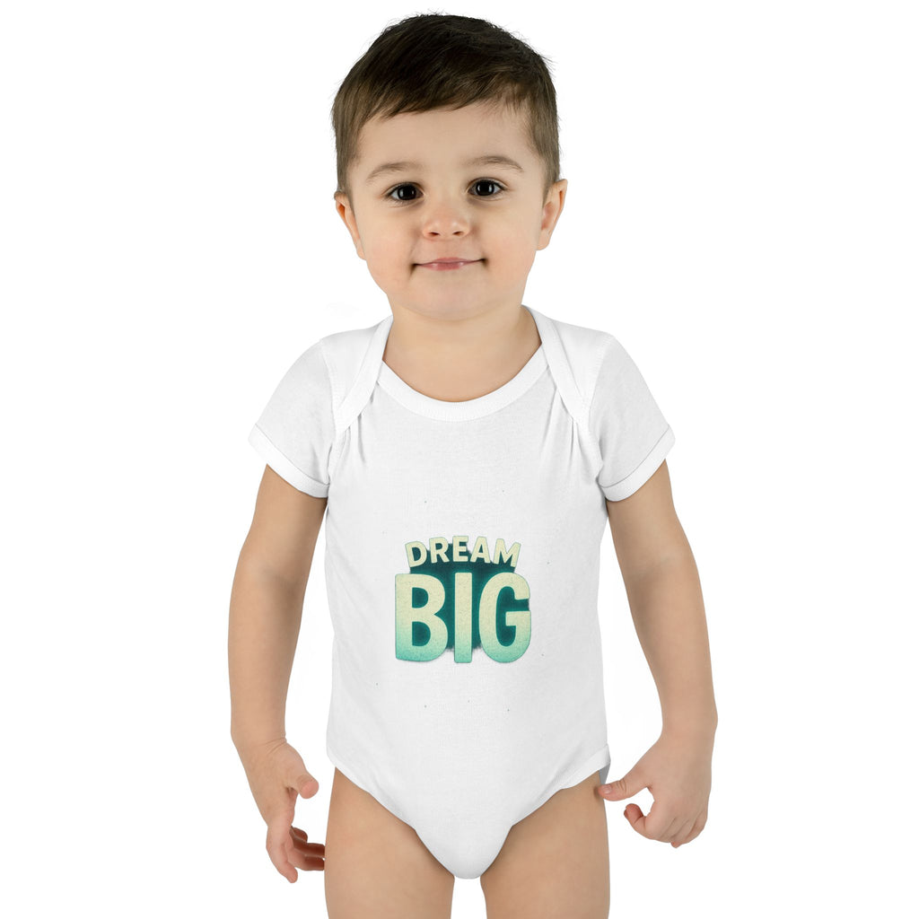Dream Big Infant Bodysuit, Baby Shower Gift, tile on the back - Wayal Store