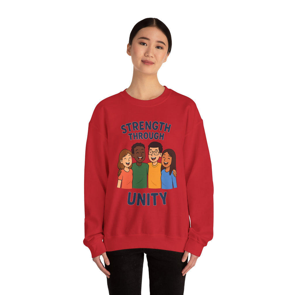 Unity Crewneck Sweatshirt, Strength Through Unity Sweater, Cozy Unisex Sweatshirt, Friendship Gift, Ideal for Team Events - Wayal Store