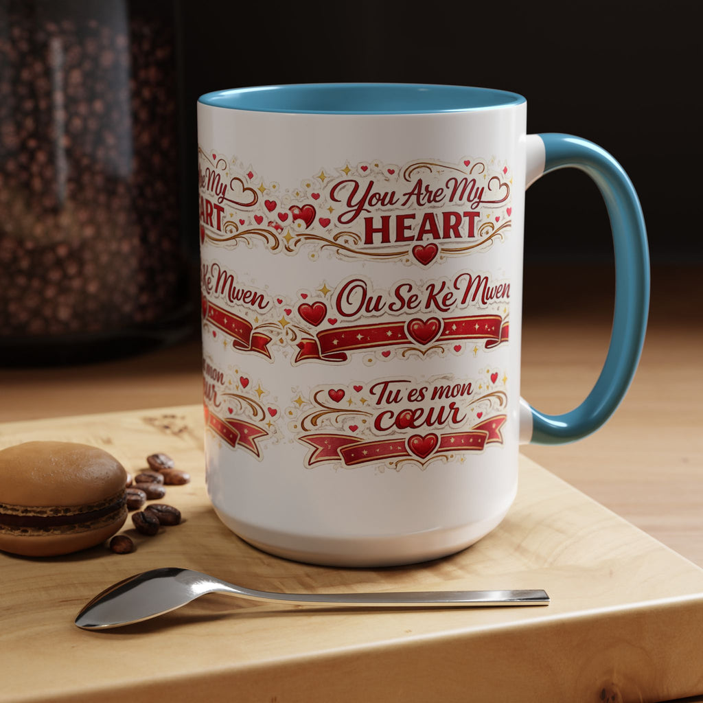 You Are My Heart Accent Coffee Mug – Multilingual Love Gift (11/15oz) - Wayal Store