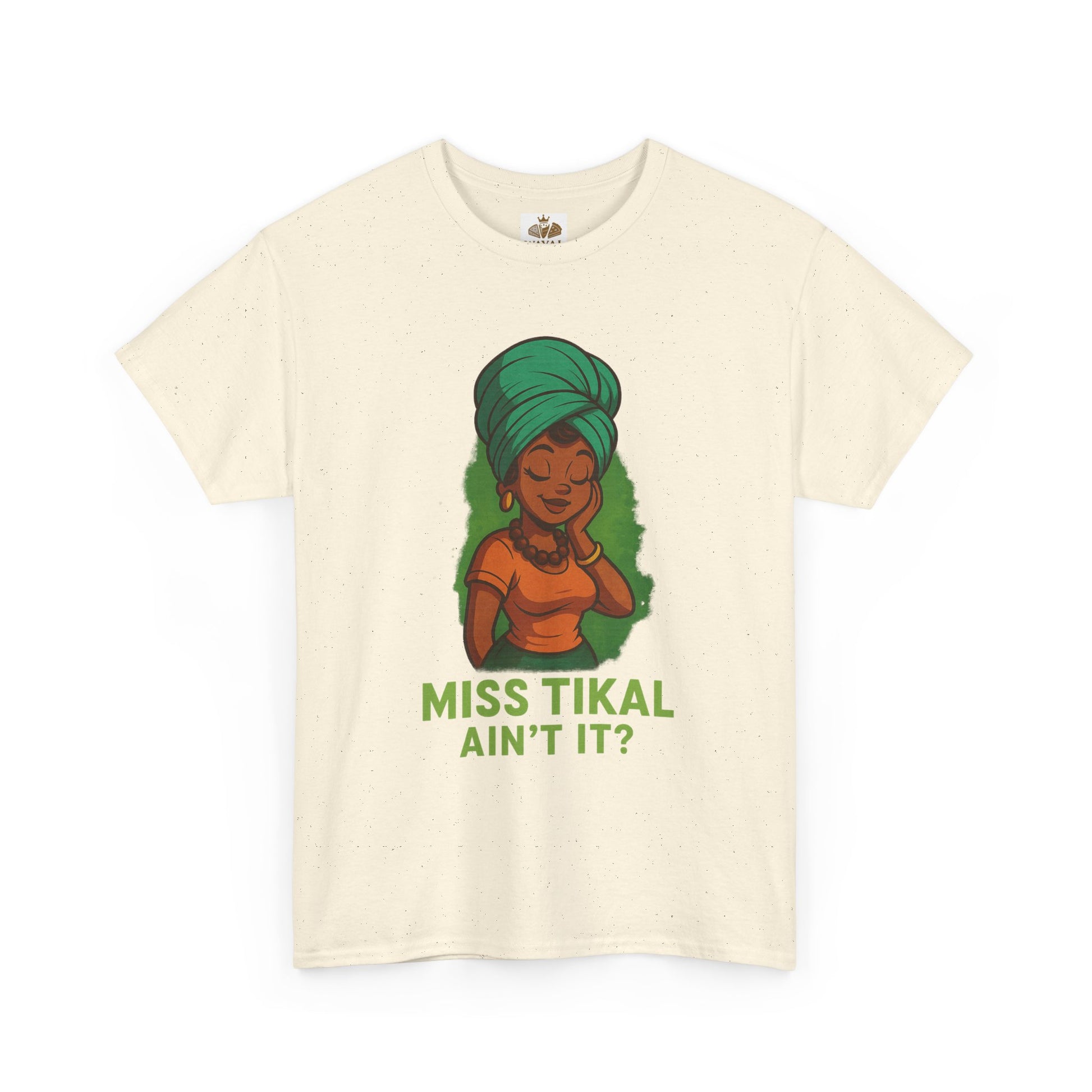 Miss Tikal Unisex Heavy Cotton Tee - Fun Casual Wear, Graphic Tee, Gift for Her, Summer Vibes, Unique T-Shirt - Wayal Store