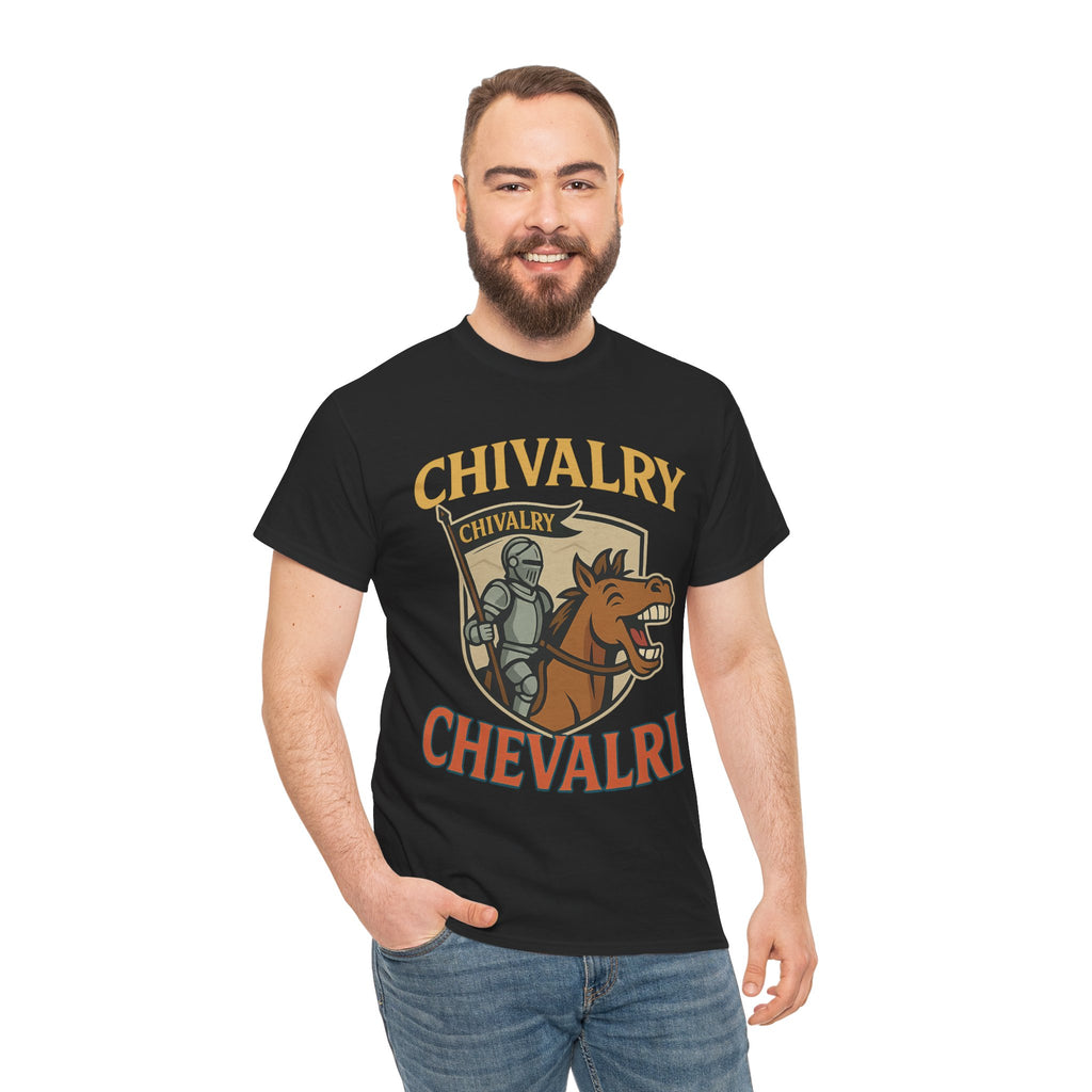 Chivalry-Themed Unisex Heavy Cotton Tee, Knight Shirt, Medieval Fan Apparel, Funny Gift, Renaissance Festival Clothing - Wayal Store