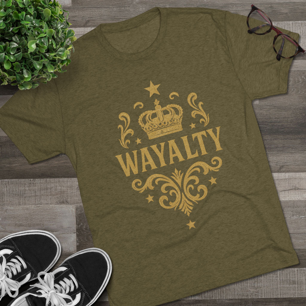 Unisex Tri-Blend Crew Tee - 'Wayalty' Crown Design - Casual Wear for Every Occasion - Wayal Store