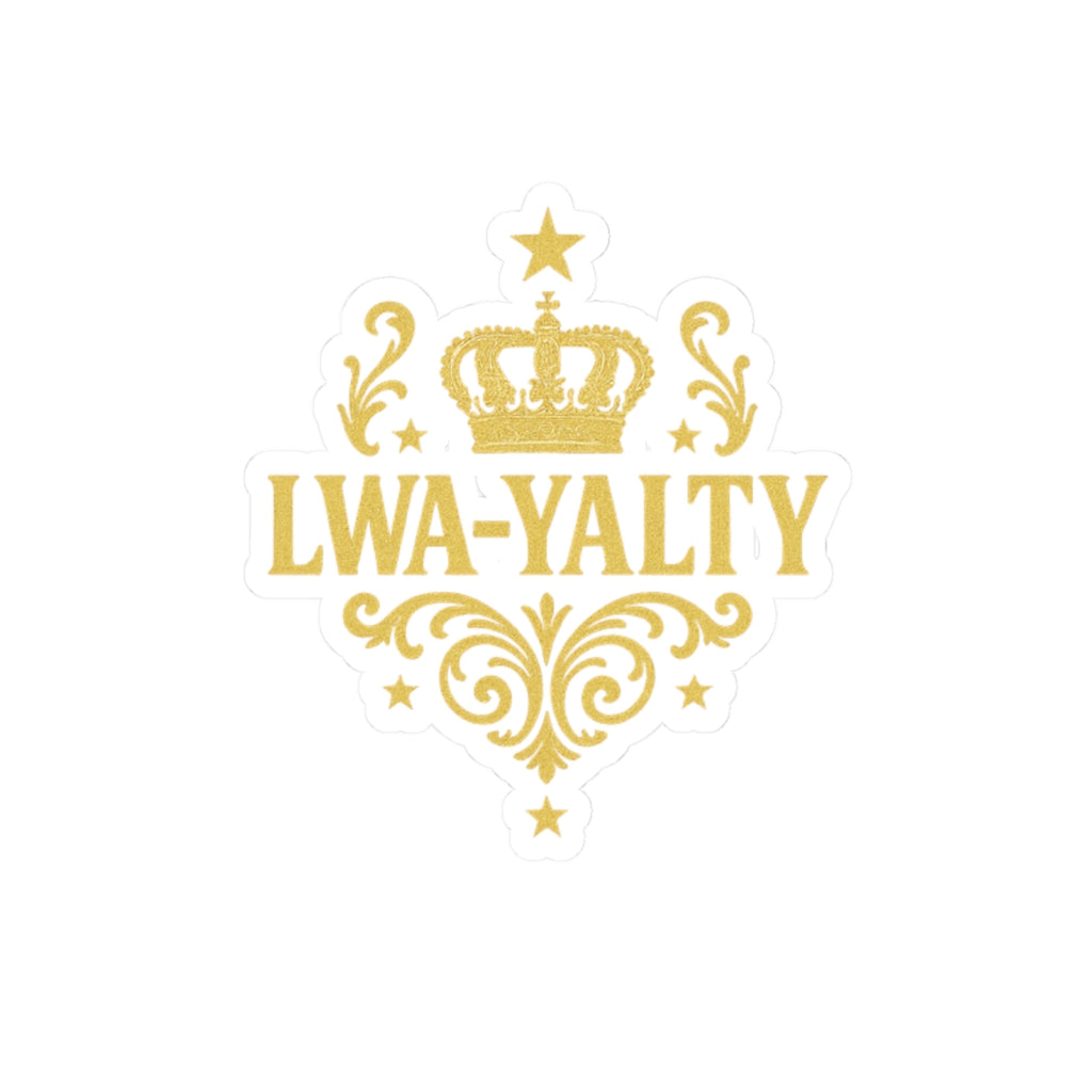 Golden Crown Kiss-Cut Stickers - Royalty Inspired Decor, Custom Laptop Stickers, Unique Gift for Fans, Party Favors, Home Decor - Wayal Store