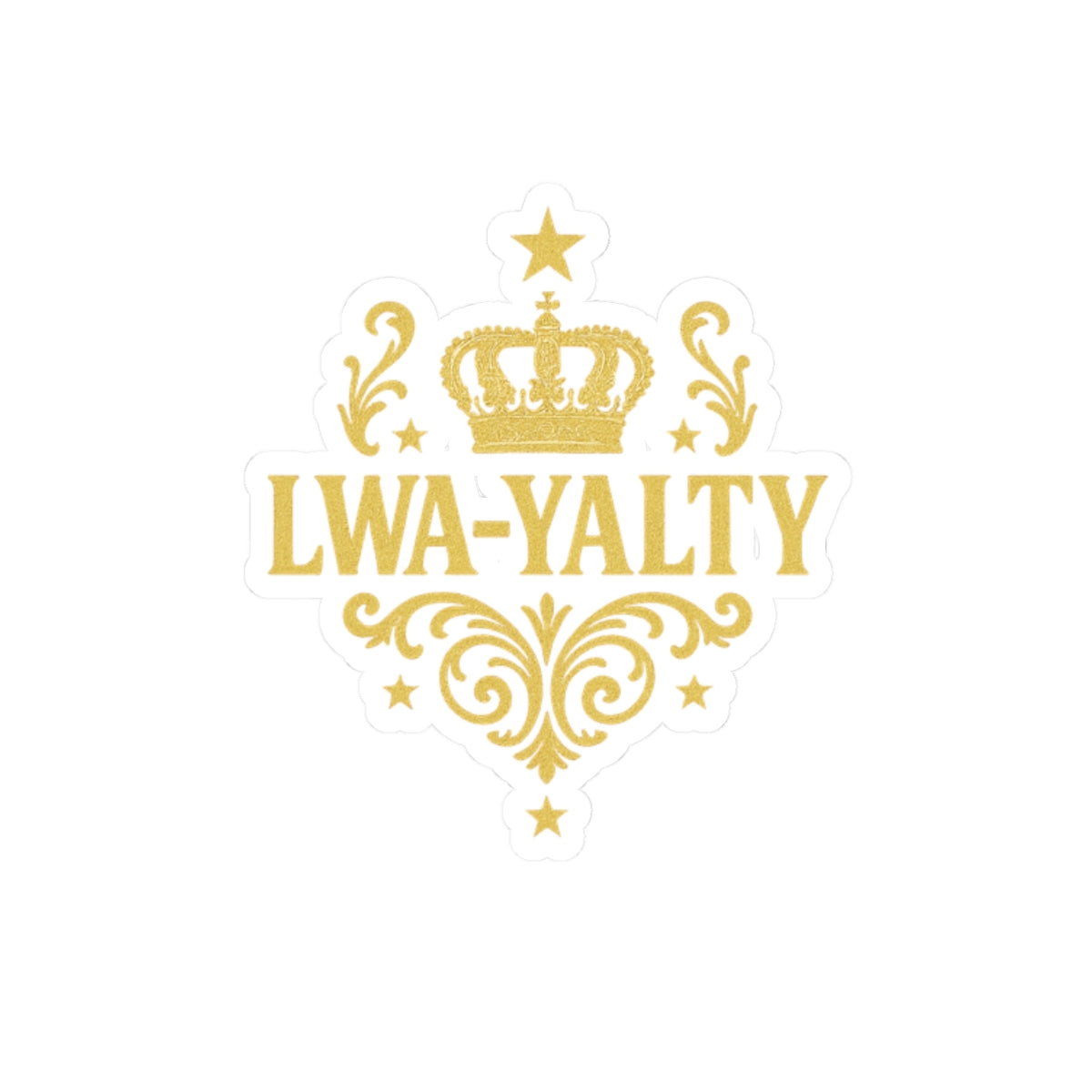 Golden Crown Kiss-Cut Stickers - Royalty Inspired Decor, Custom Laptop Stickers, Unique Gift for Fans, Party Favors, Home Decor - Wayal Store