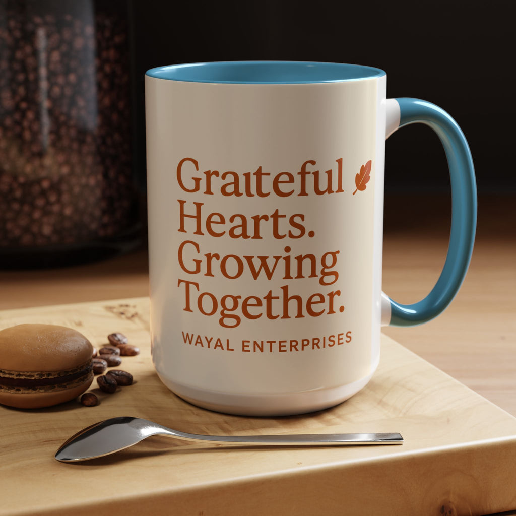 Grateful Hearts Coffee Mug - 11oz & 15oz - Perfect for Cozy Moments