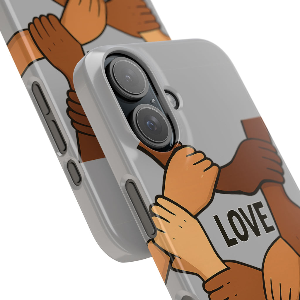 Unity Theme Slim Phone Cases - Love Peace Unity, Gift for Activists, Phone Accessories for Peace Lovers, Unique Phone Covers - Wayal Store