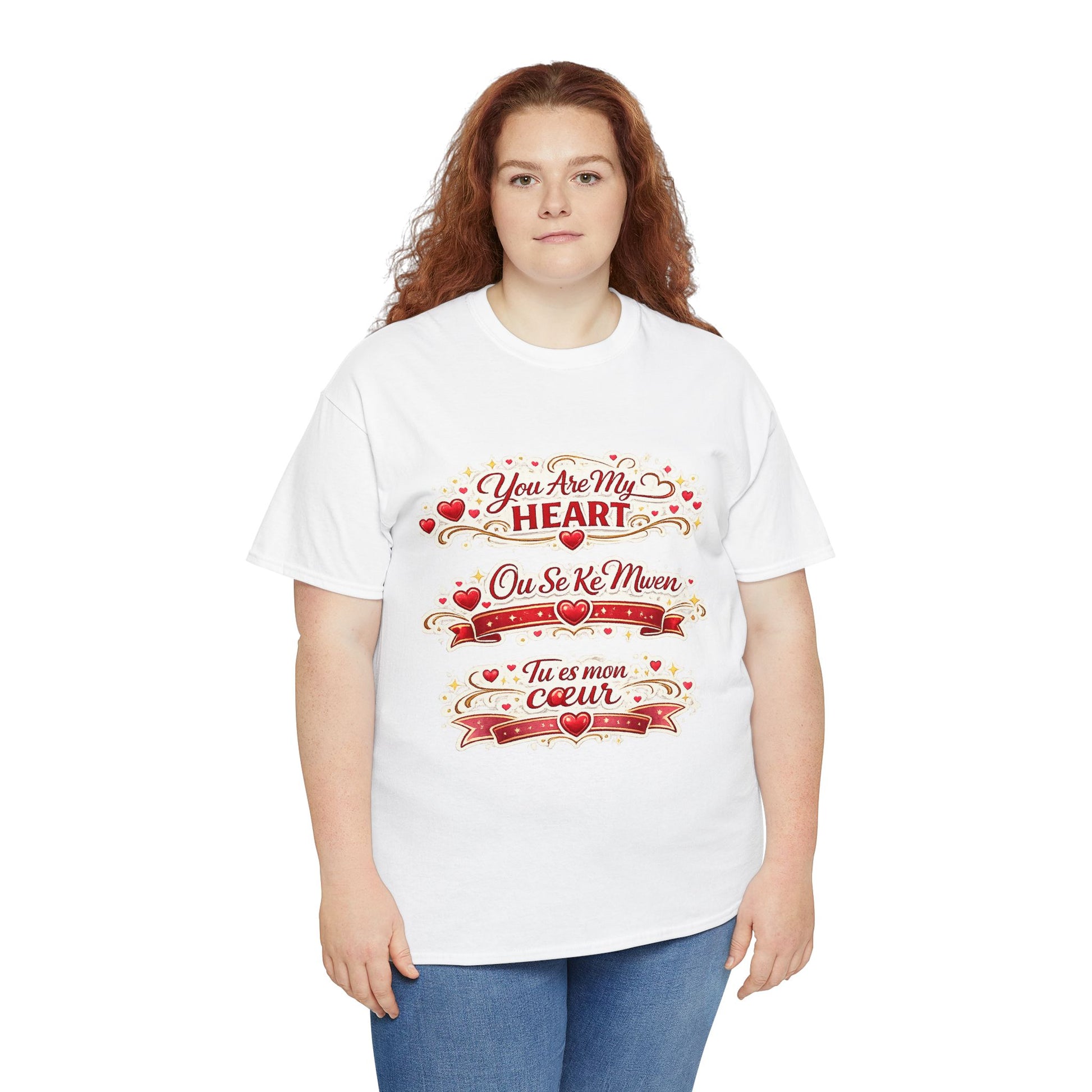 Heart Love Tee — "You Are My Heart / Tu es mon coeur" Romantic Valentine T-Shirt - Wayal Store